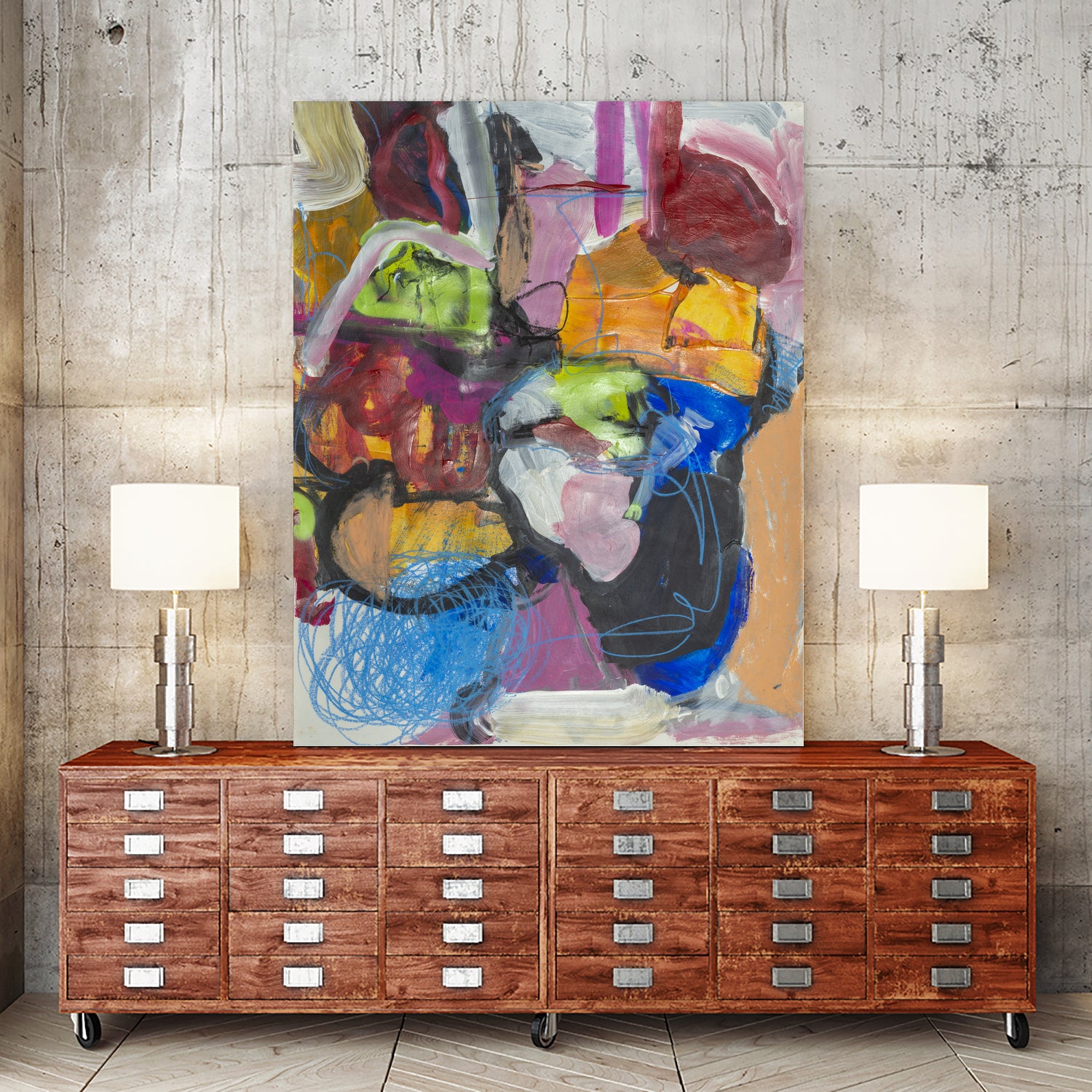 Landscape of Love by Janet London on GIANT ART - multi colours abstract