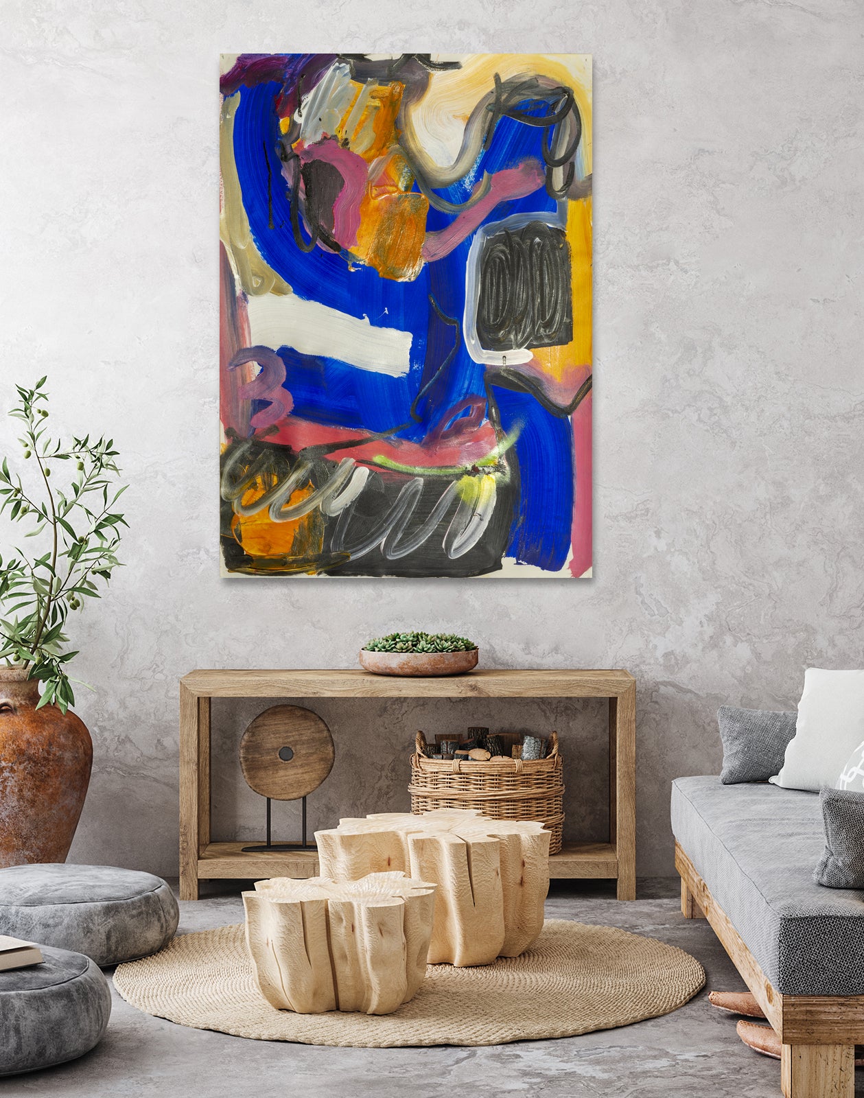 It All Leads Here by Janet London on GIANT ART - blue abstract