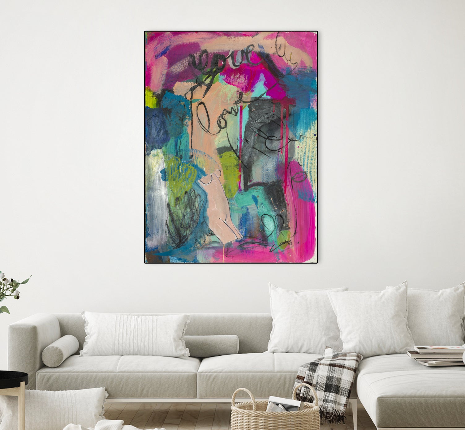 Love That Body by Janet London on GIANT ART - blue abstract