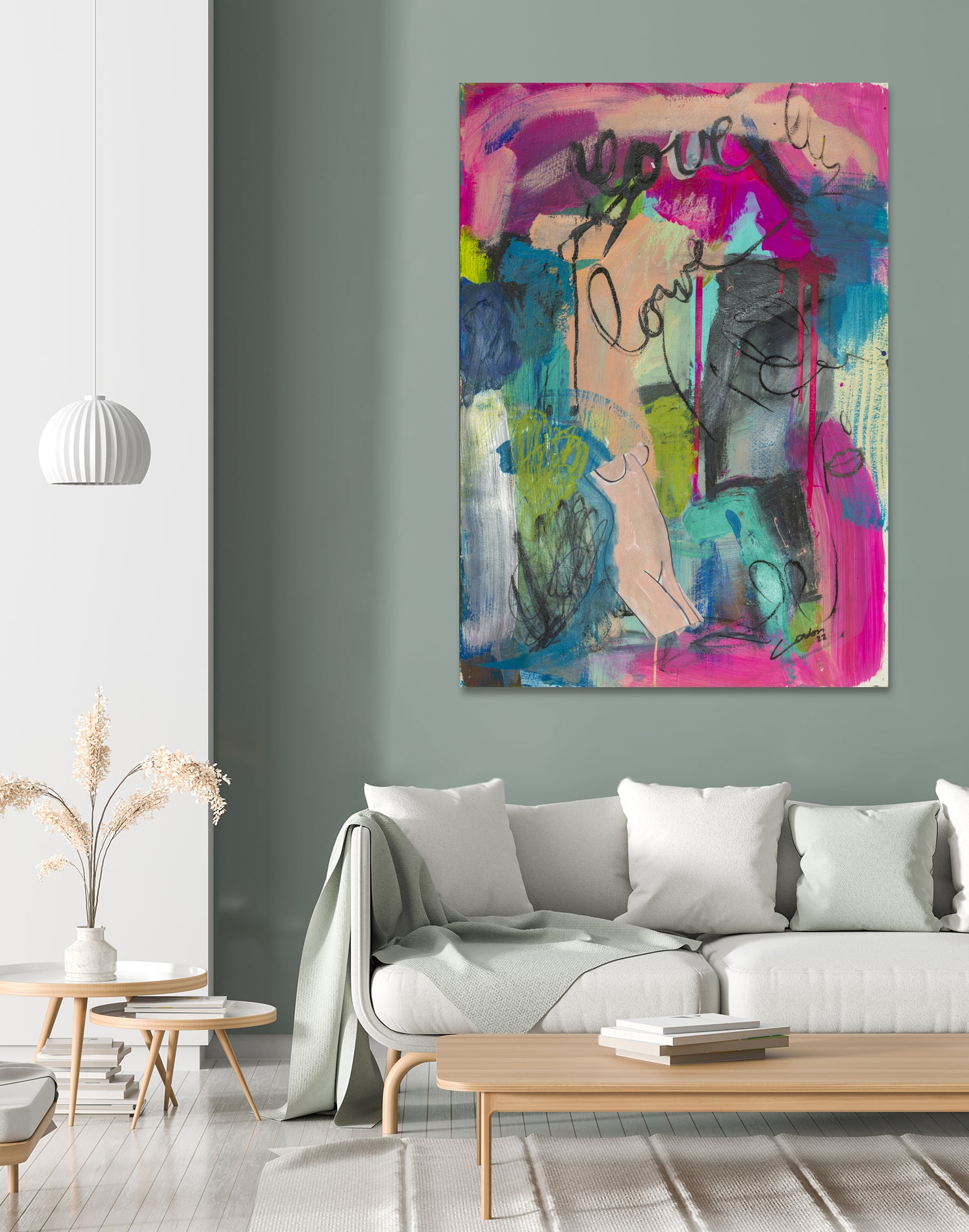 Love That Body by Janet London on GIANT ART - blue abstract