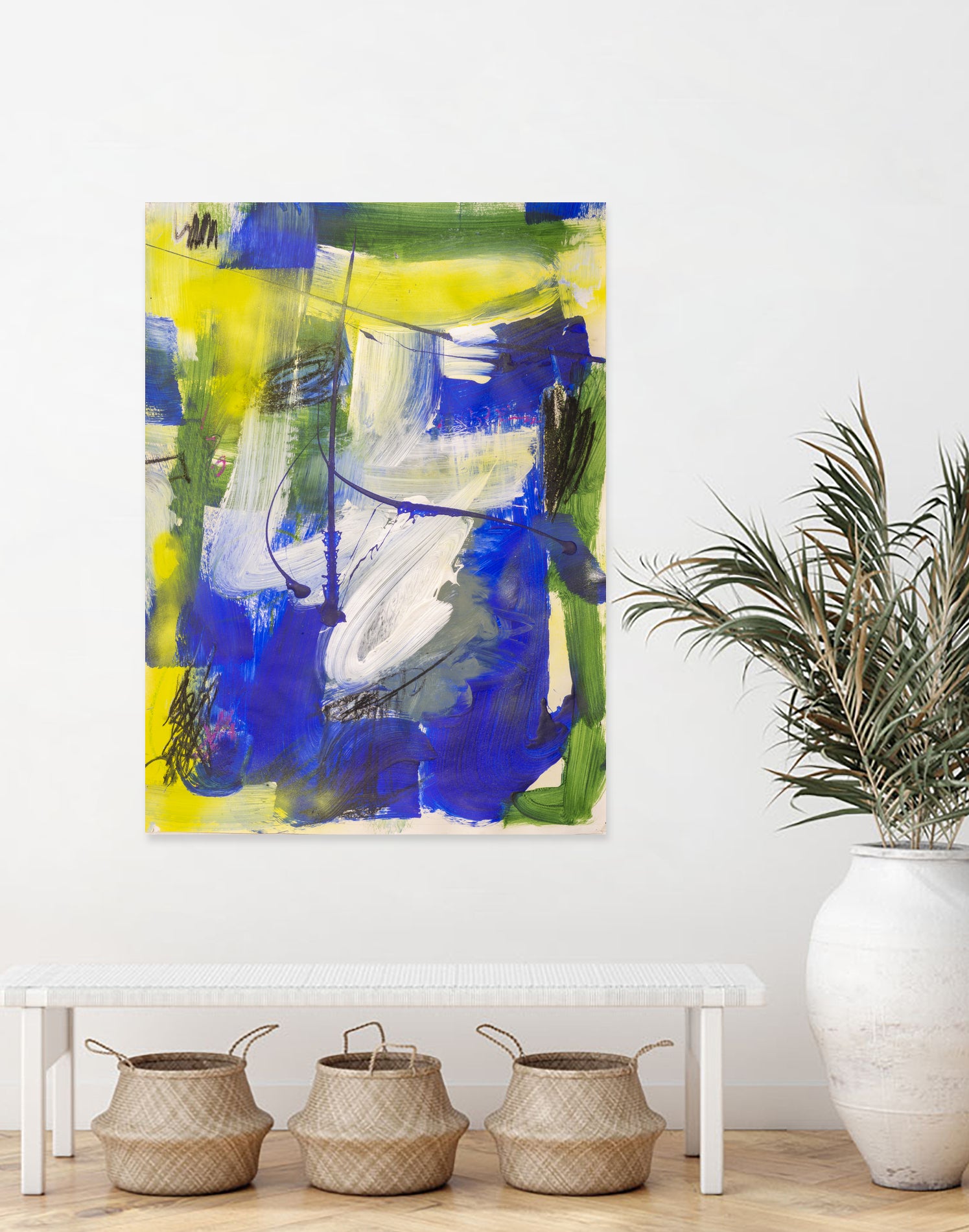 Into The Blue by Janet London on GIANT ART - blue abstract