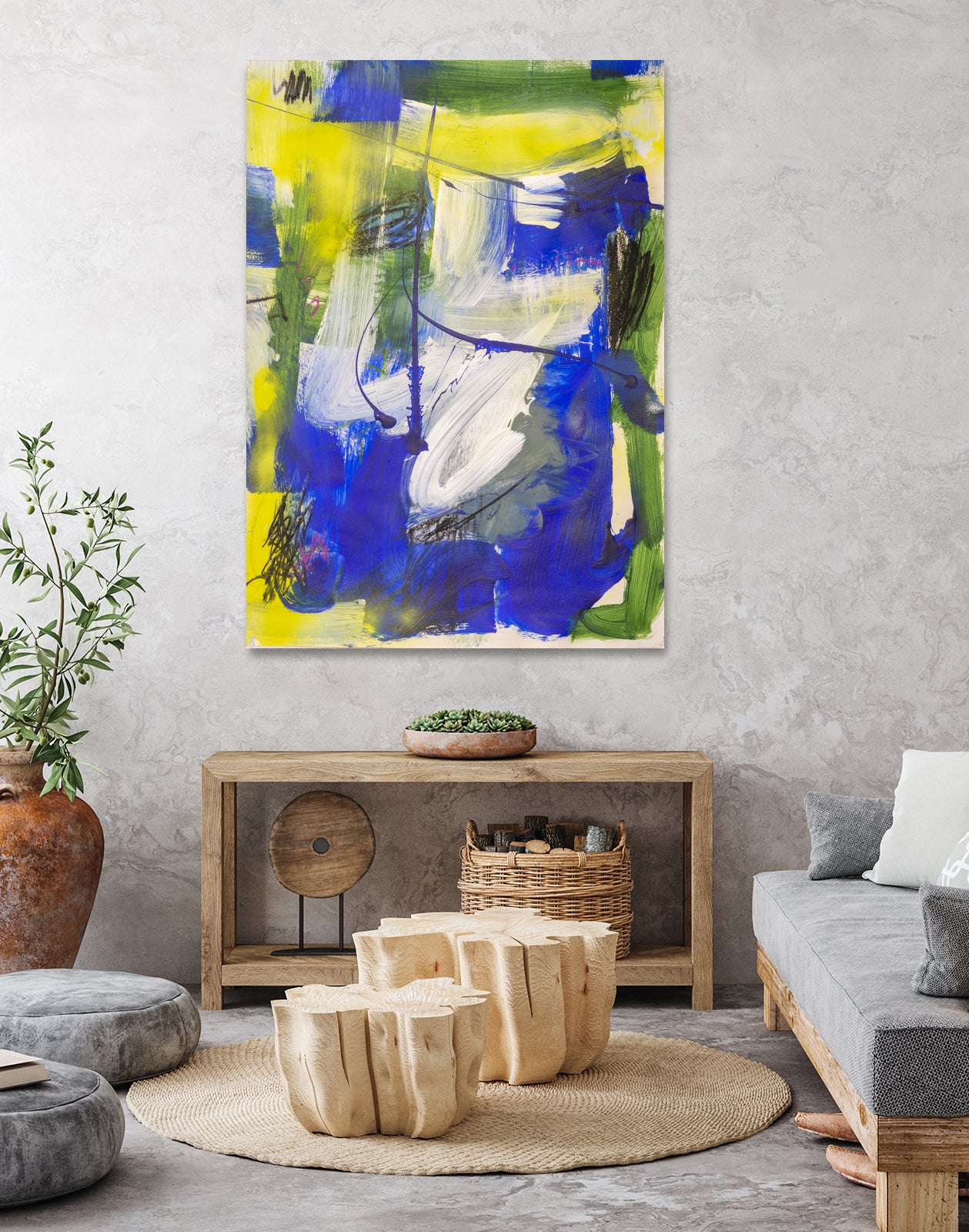 Into The Blue by Janet London on GIANT ART - blue abstract