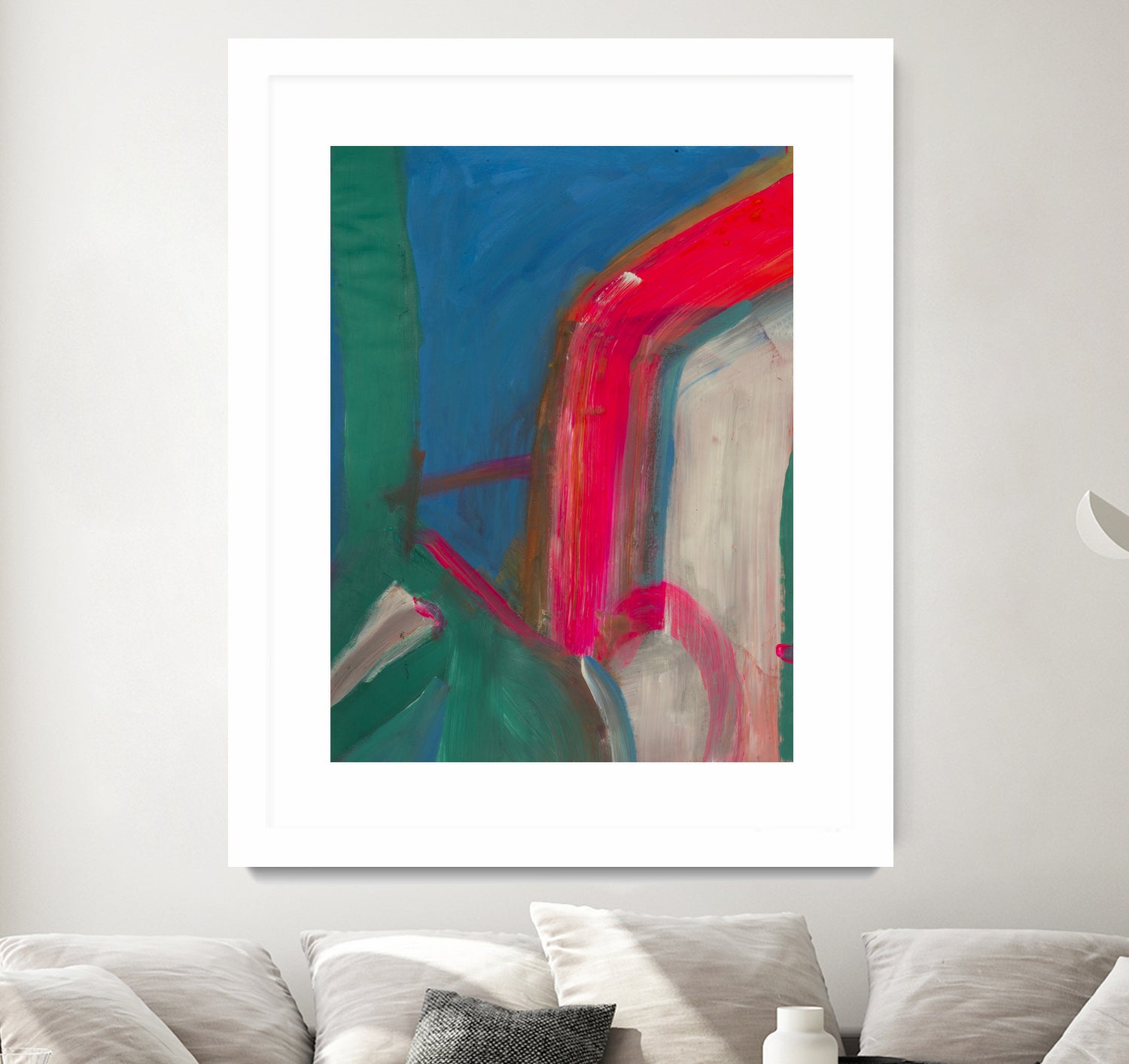 Seaport Stop by Janet London on GIANT ART - fluo pink abstract