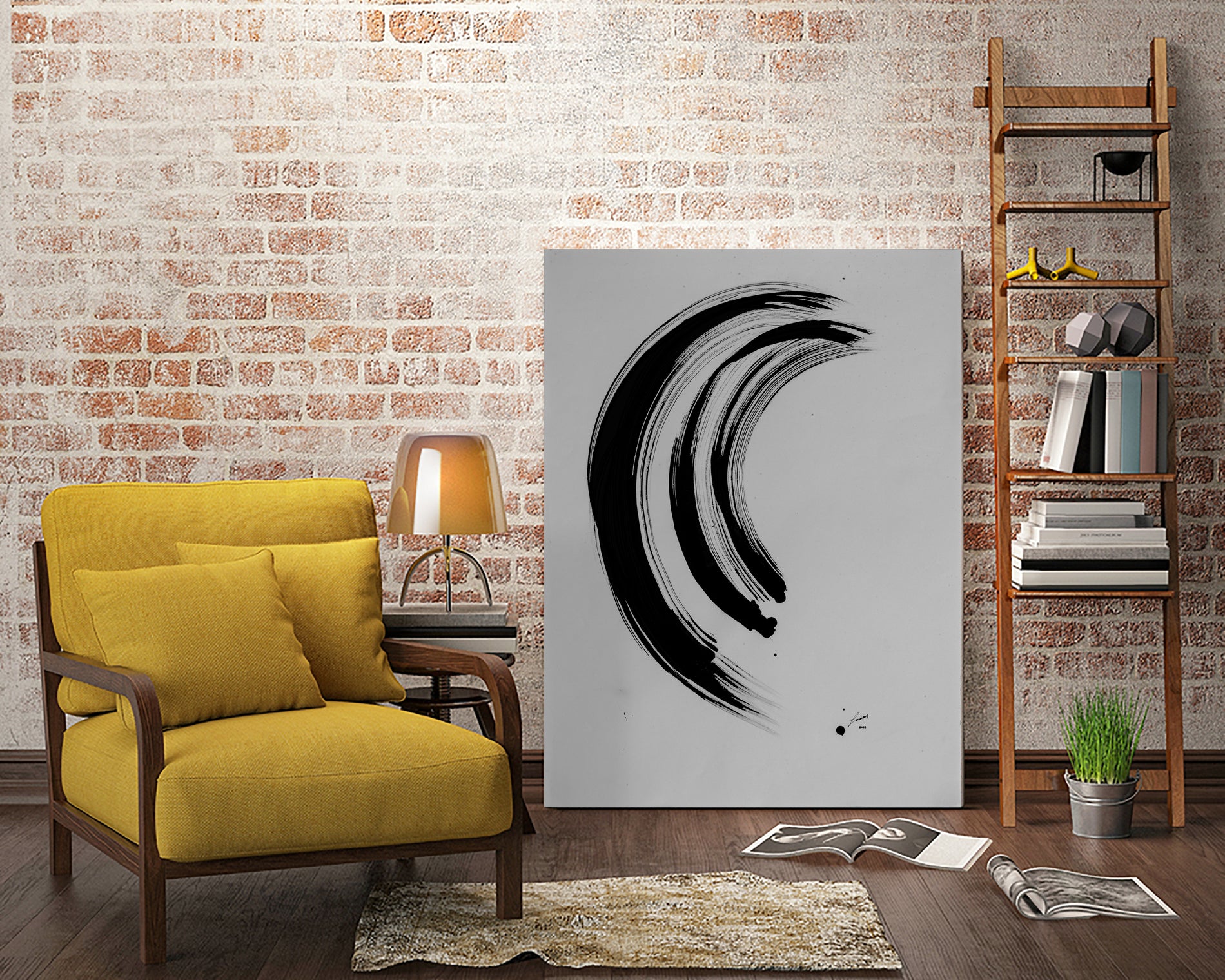 The Great Wave by Janet London on GIANT ART - black ink abstract