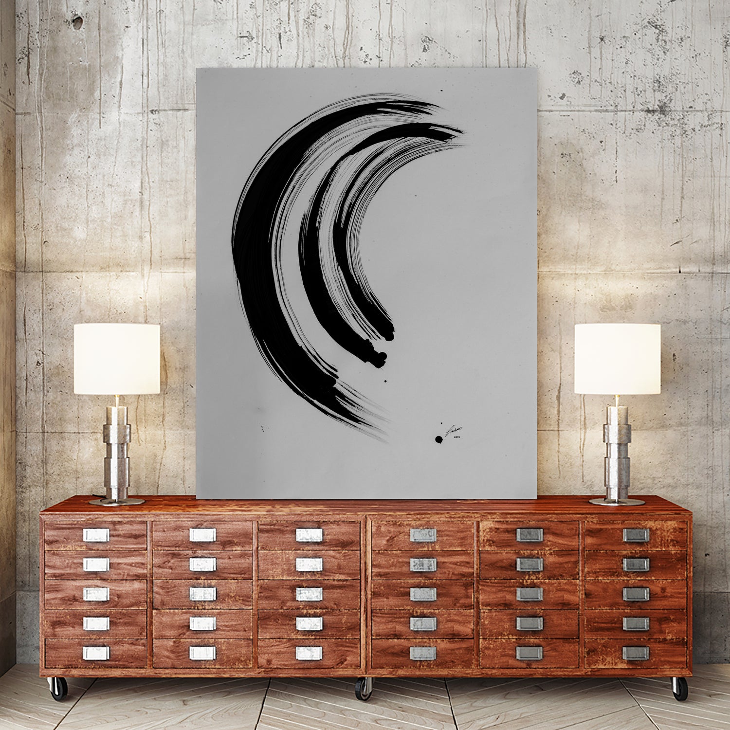 The Great Wave by Janet London on GIANT ART - black ink abstract