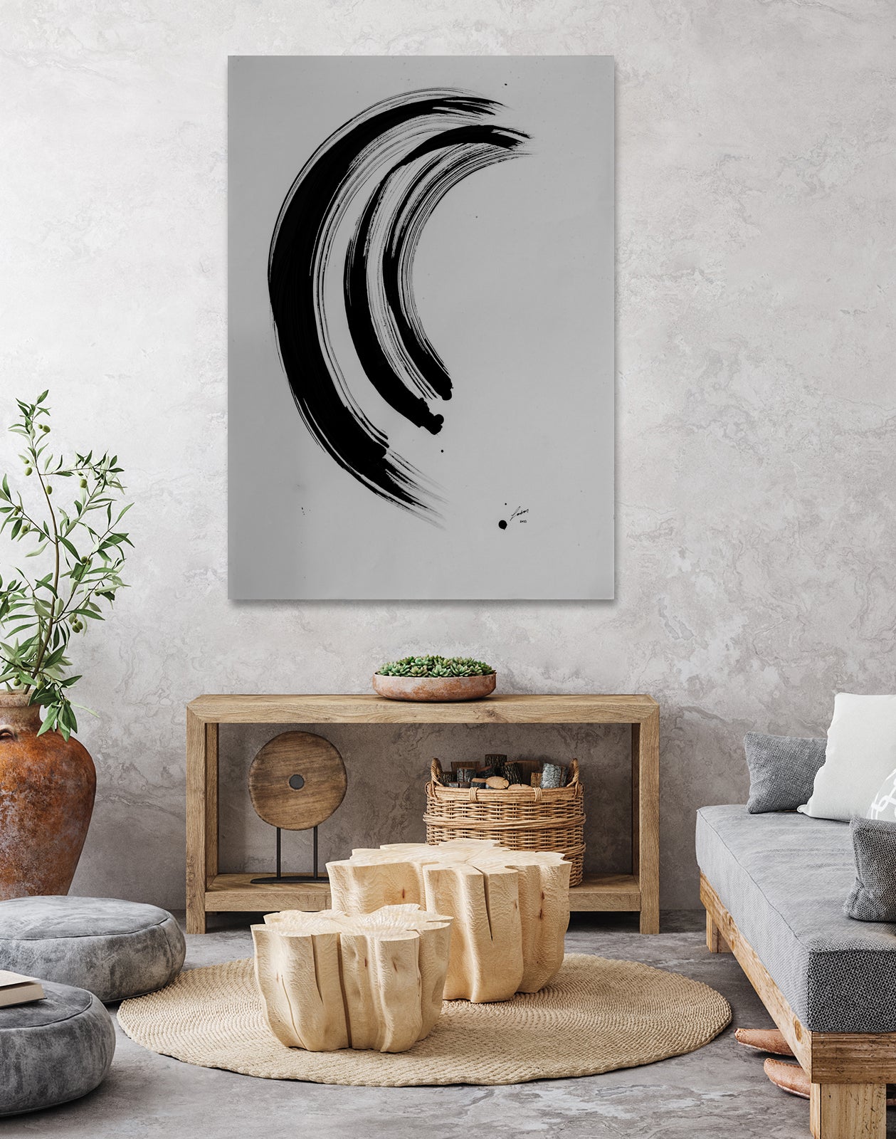 The Great Wave by Janet London on GIANT ART - black ink abstract