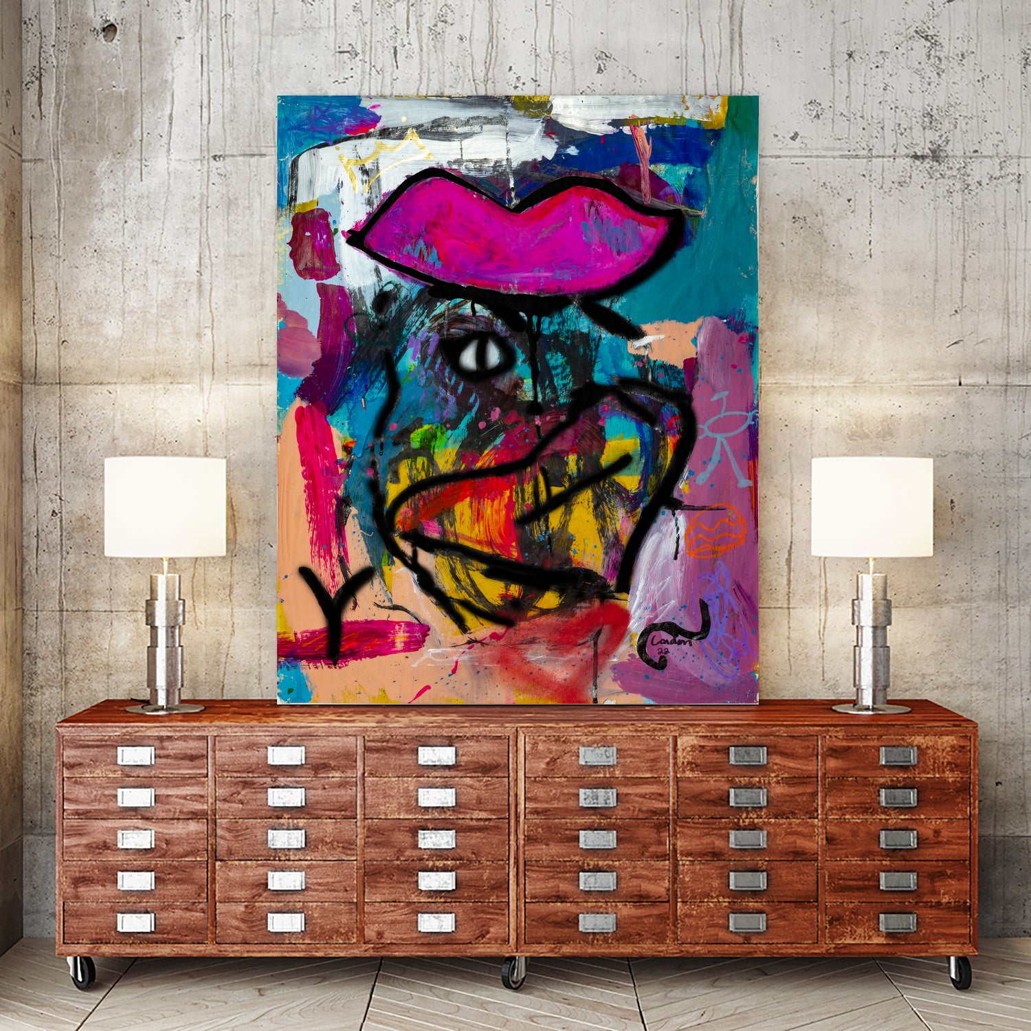 Human Consciousness by Janet London on GIANT ART - pink abstract