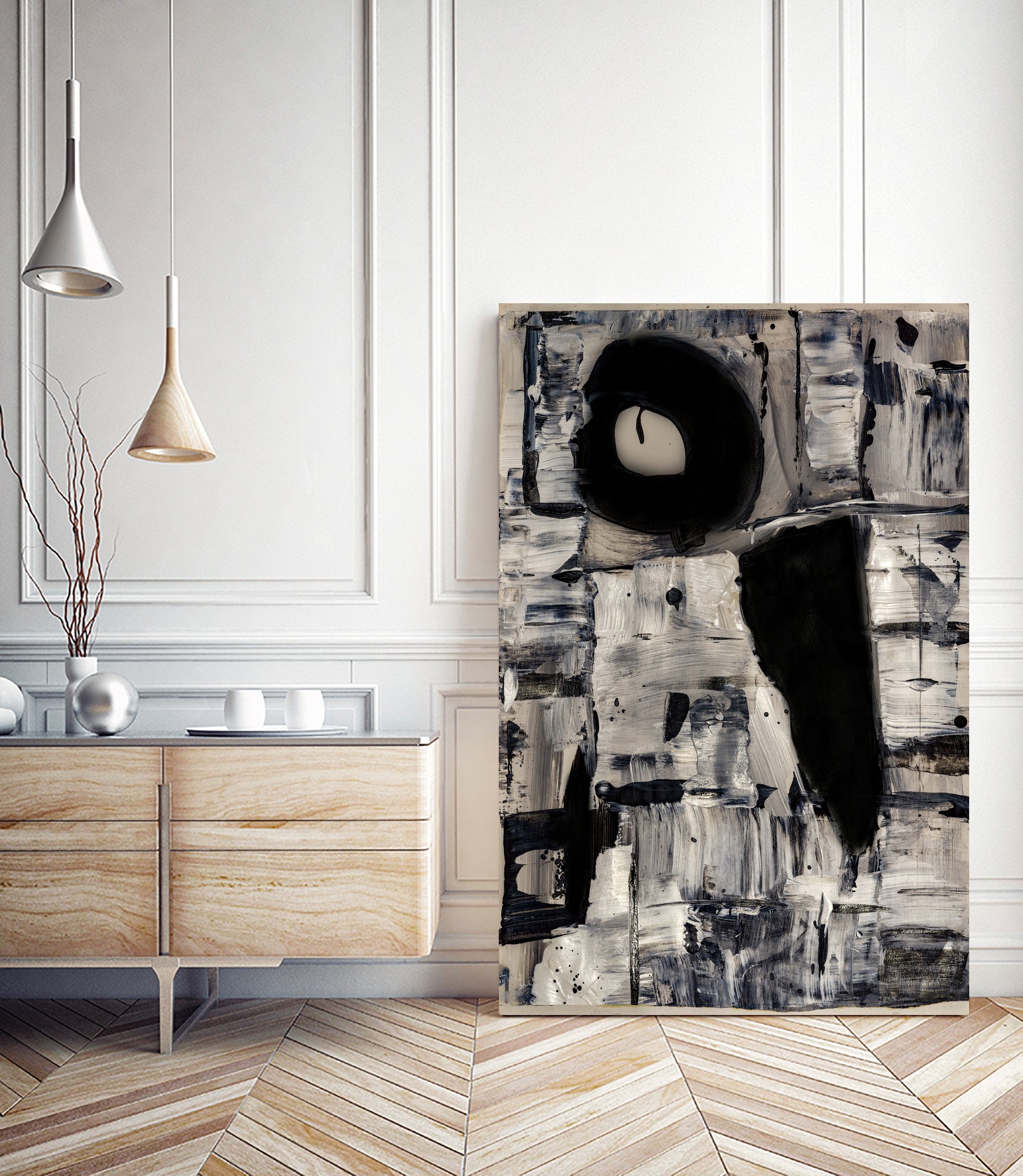 Ancient Shapes by Janet London on GIANT ART - black and white abstract