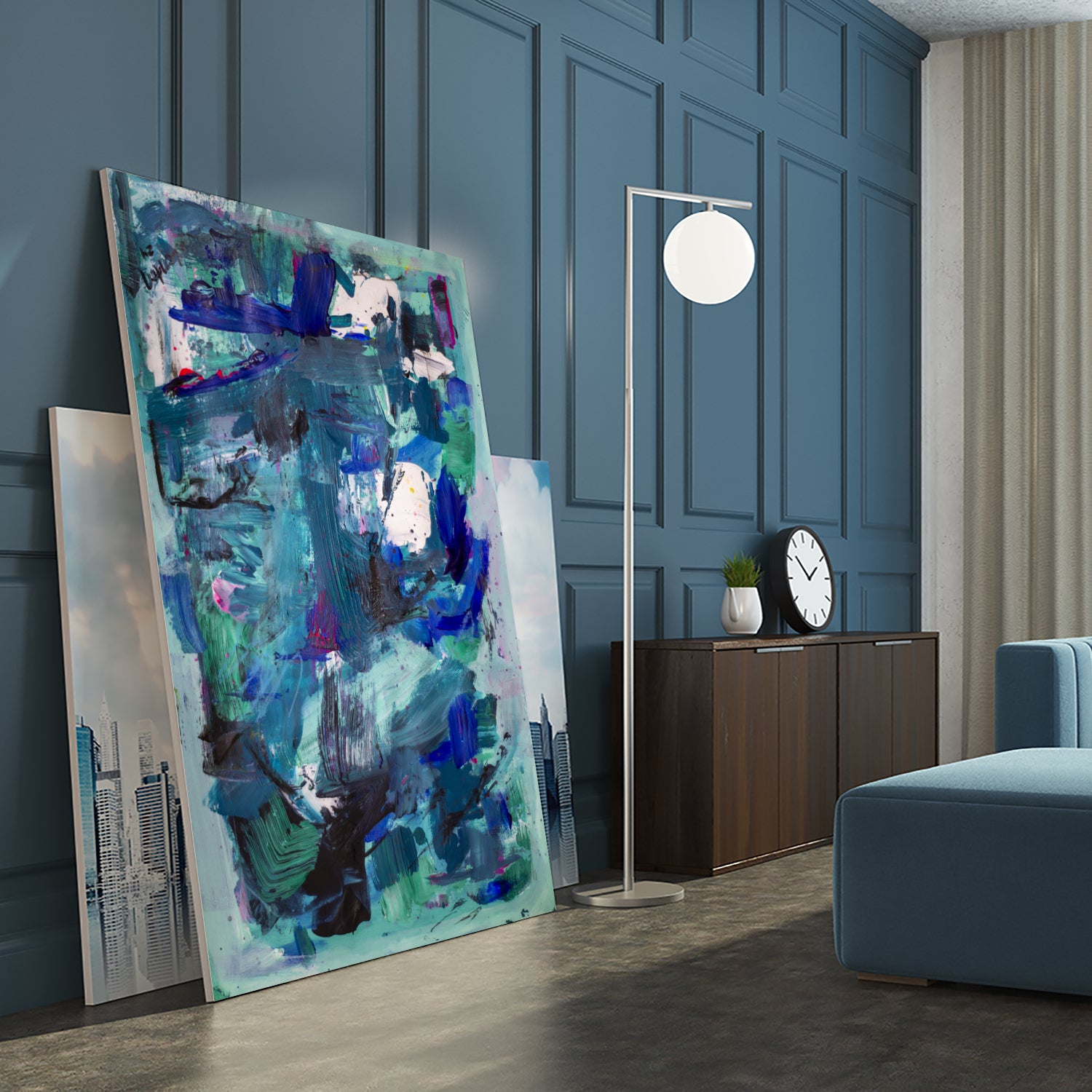 CALL ME I NEED TO SEE IMAGE by Janet London on GIANT ART - abstract