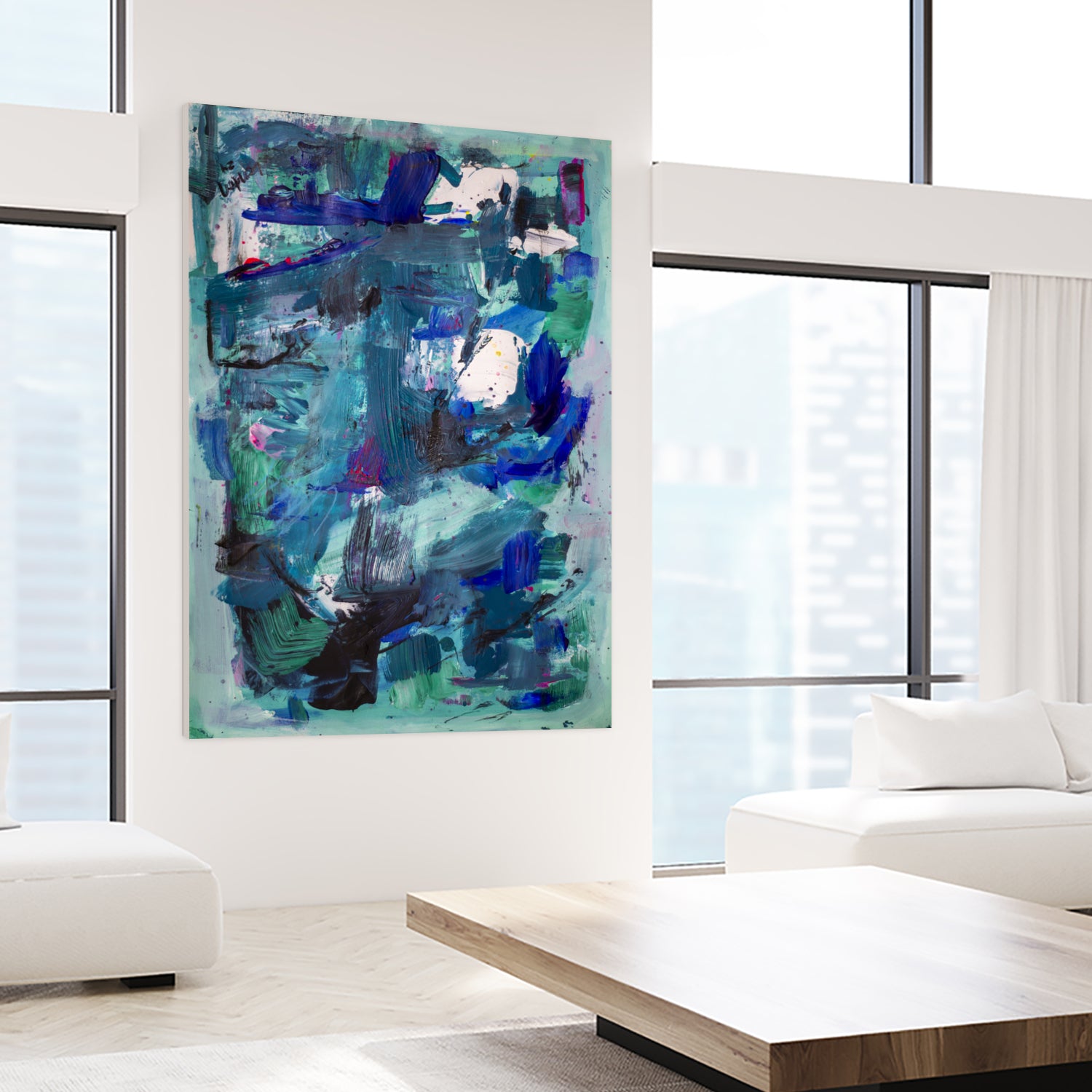 CALL ME I NEED TO SEE IMAGE by Janet London on GIANT ART - abstract