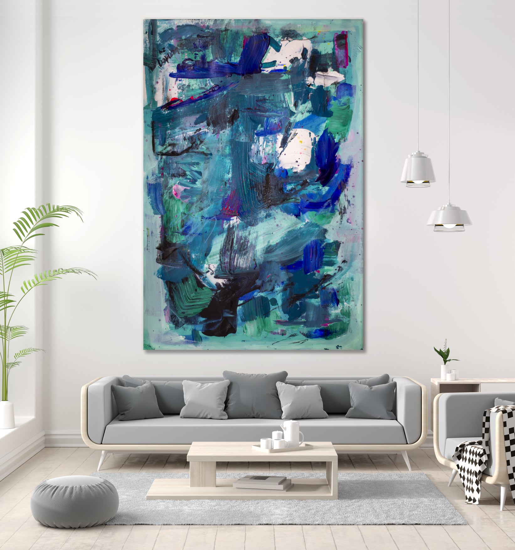 CALL ME I NEED TO SEE IMAGE by Janet London on GIANT ART - abstract