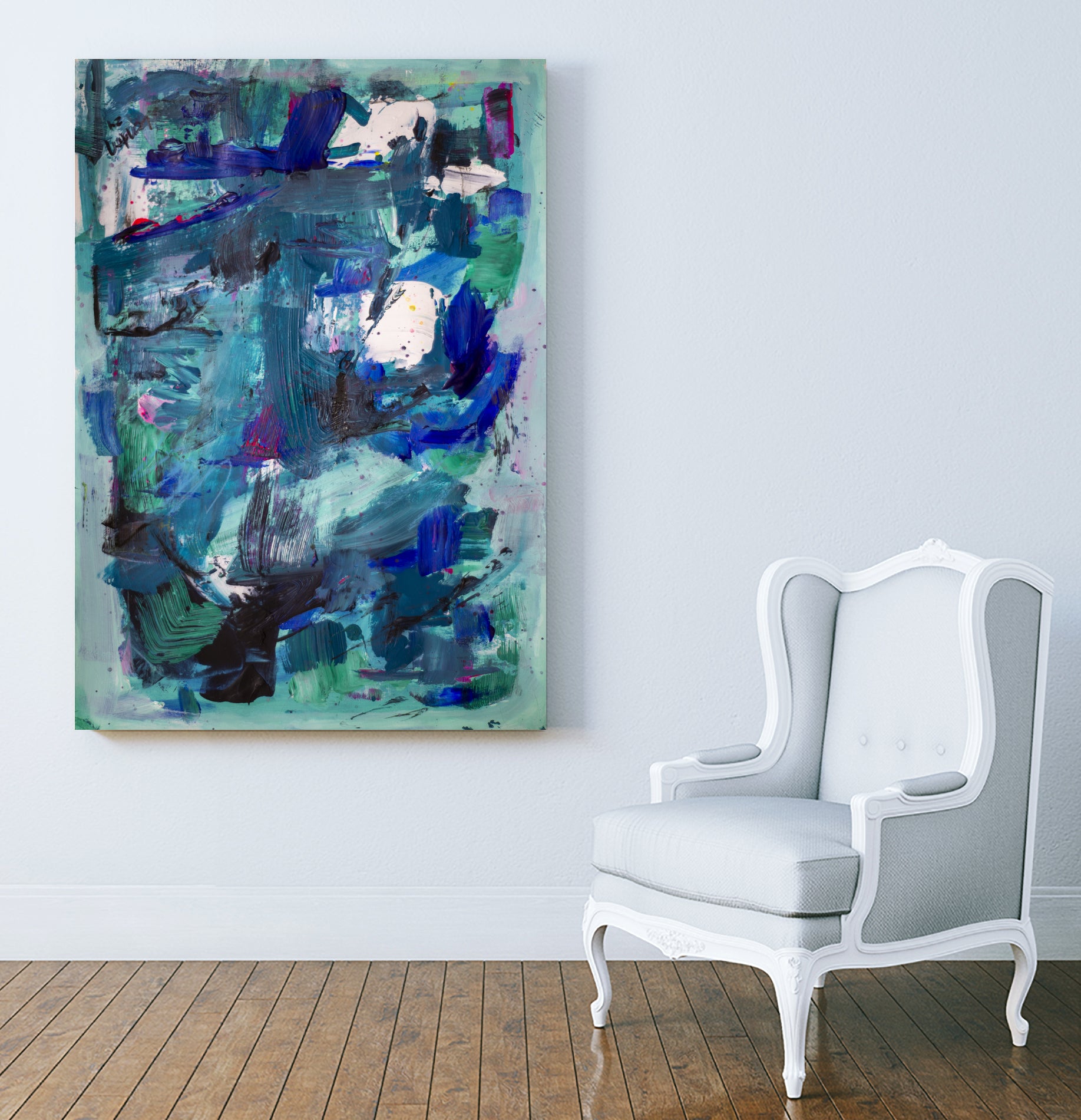 CALL ME I NEED TO SEE IMAGE by Janet London on GIANT ART - abstract