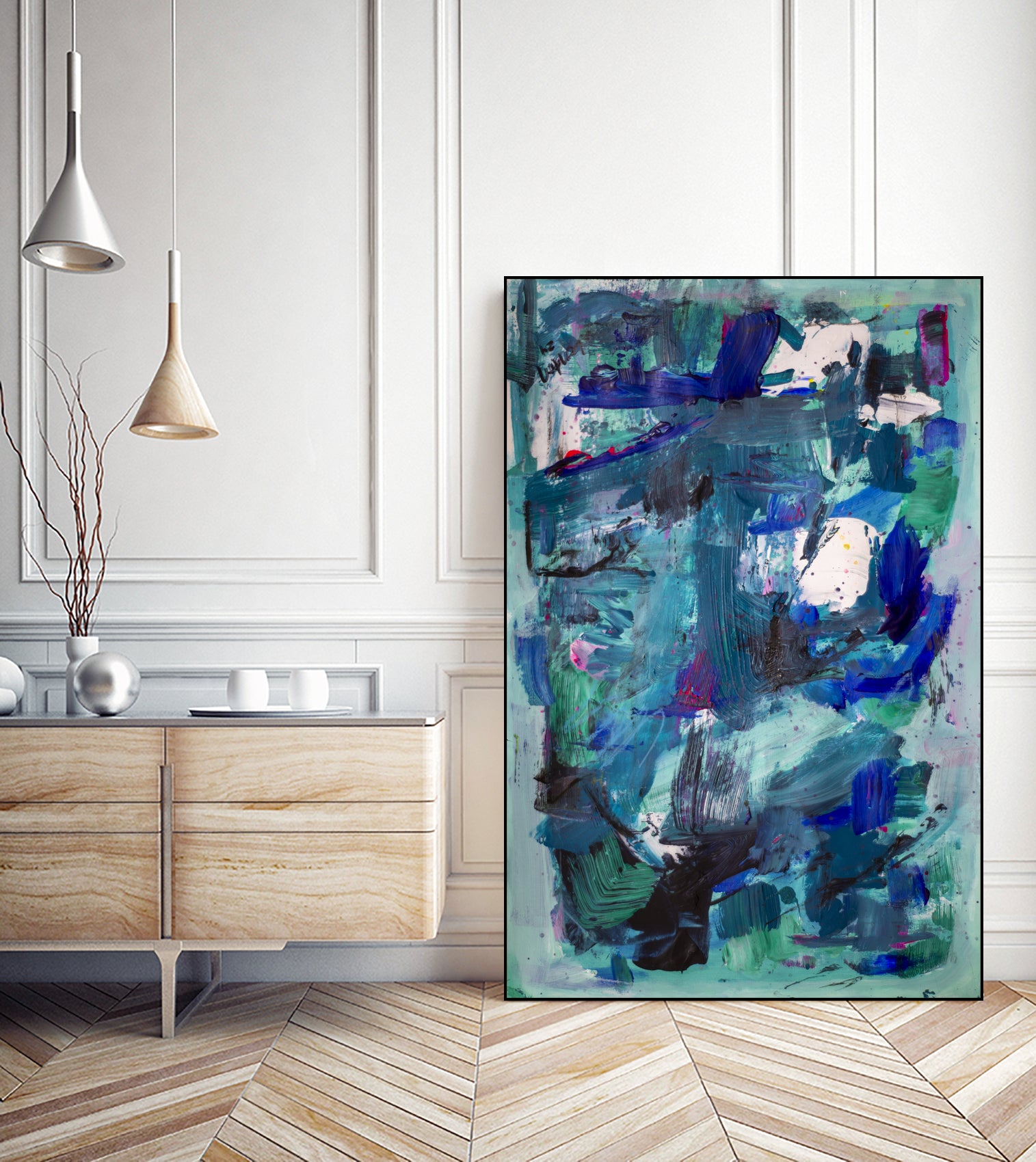 CALL ME I NEED TO SEE IMAGE by Janet London on GIANT ART - abstract