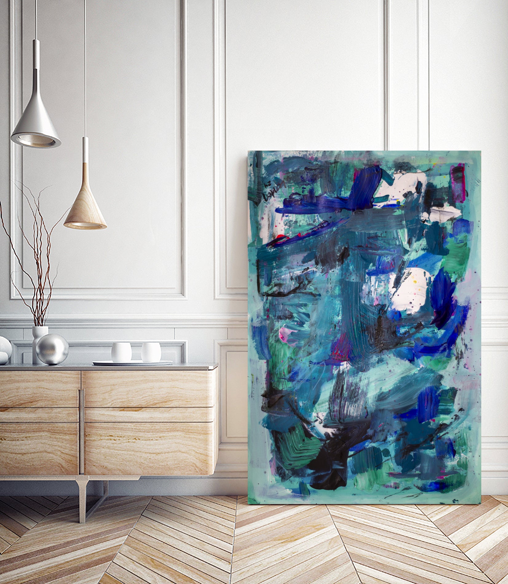 CALL ME I NEED TO SEE IMAGE by Janet London on GIANT ART - abstract