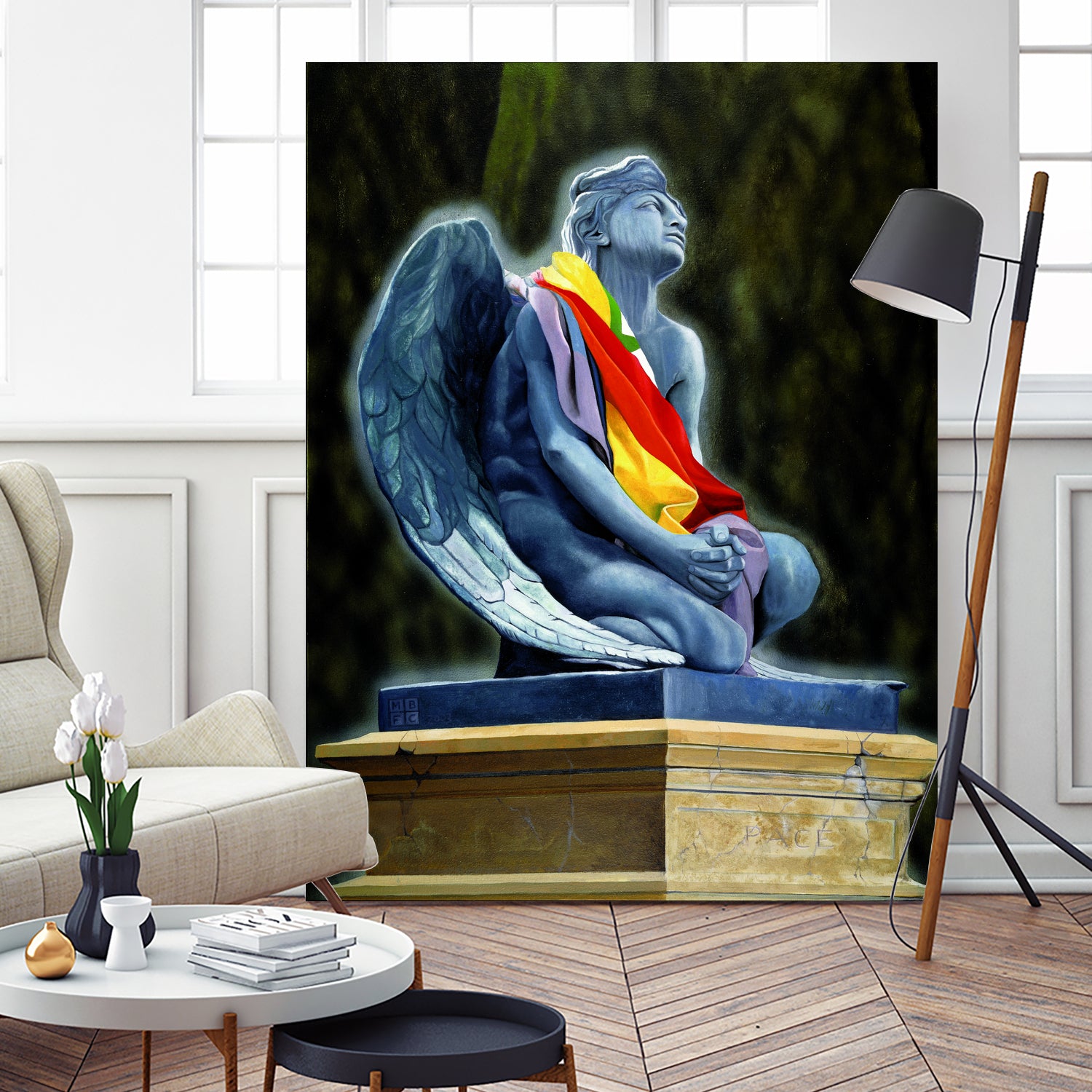 Angel of the Peace by Matthew Holden Bates on GIANT ART - blue urban art