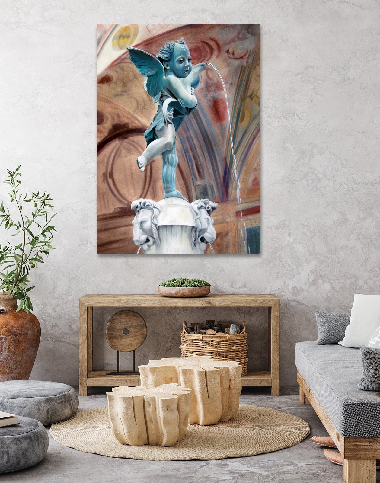 Il Putto by Matthew Holden Bates on GIANT ART - green landscape