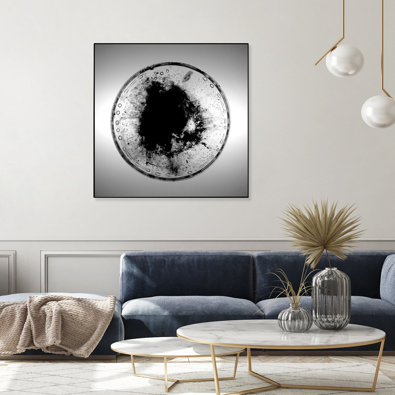 Dissolve by Orestes Grediaga on GIANT ART - black shapes framed canvas