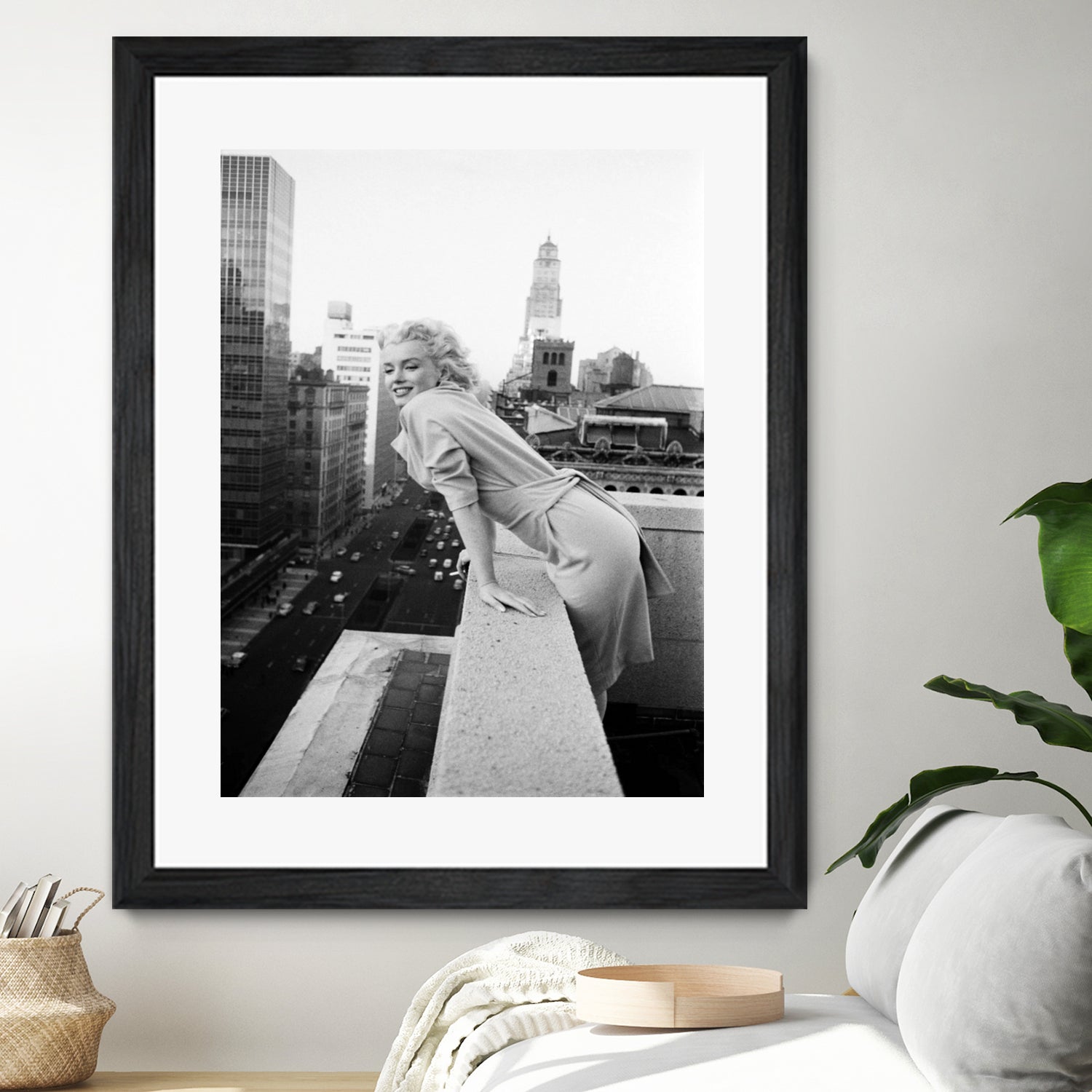 Marilyn on balcony by M studio on GIANT ART - black and white photography