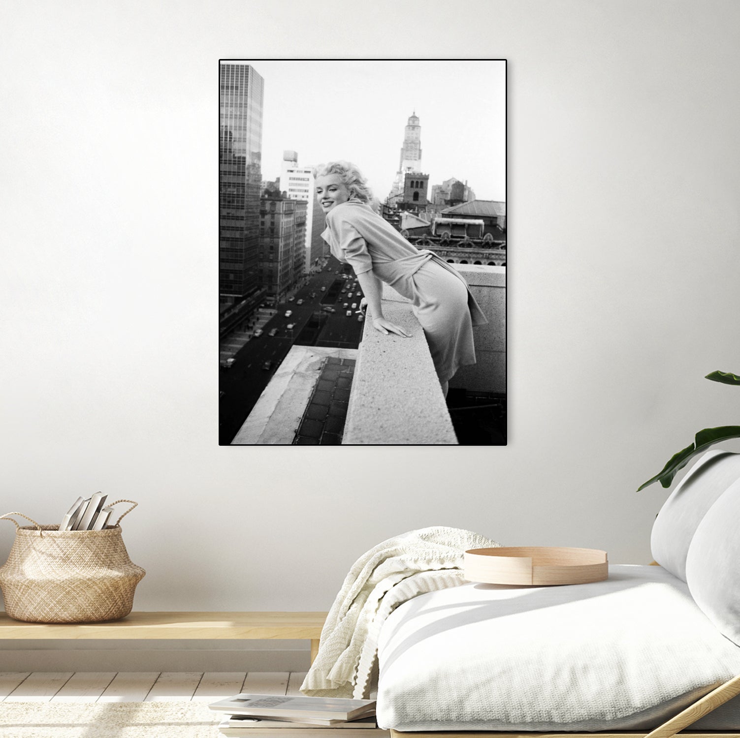 Marilyn on balcony by M studio on GIANT ART - black and white photography