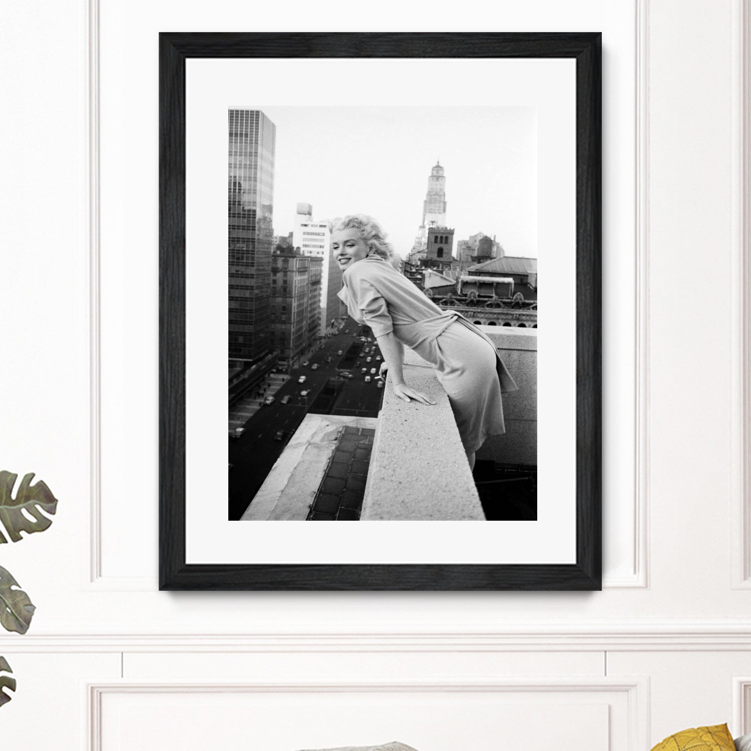 Marilyn on balcony by M studio on GIANT ART - black and white photography