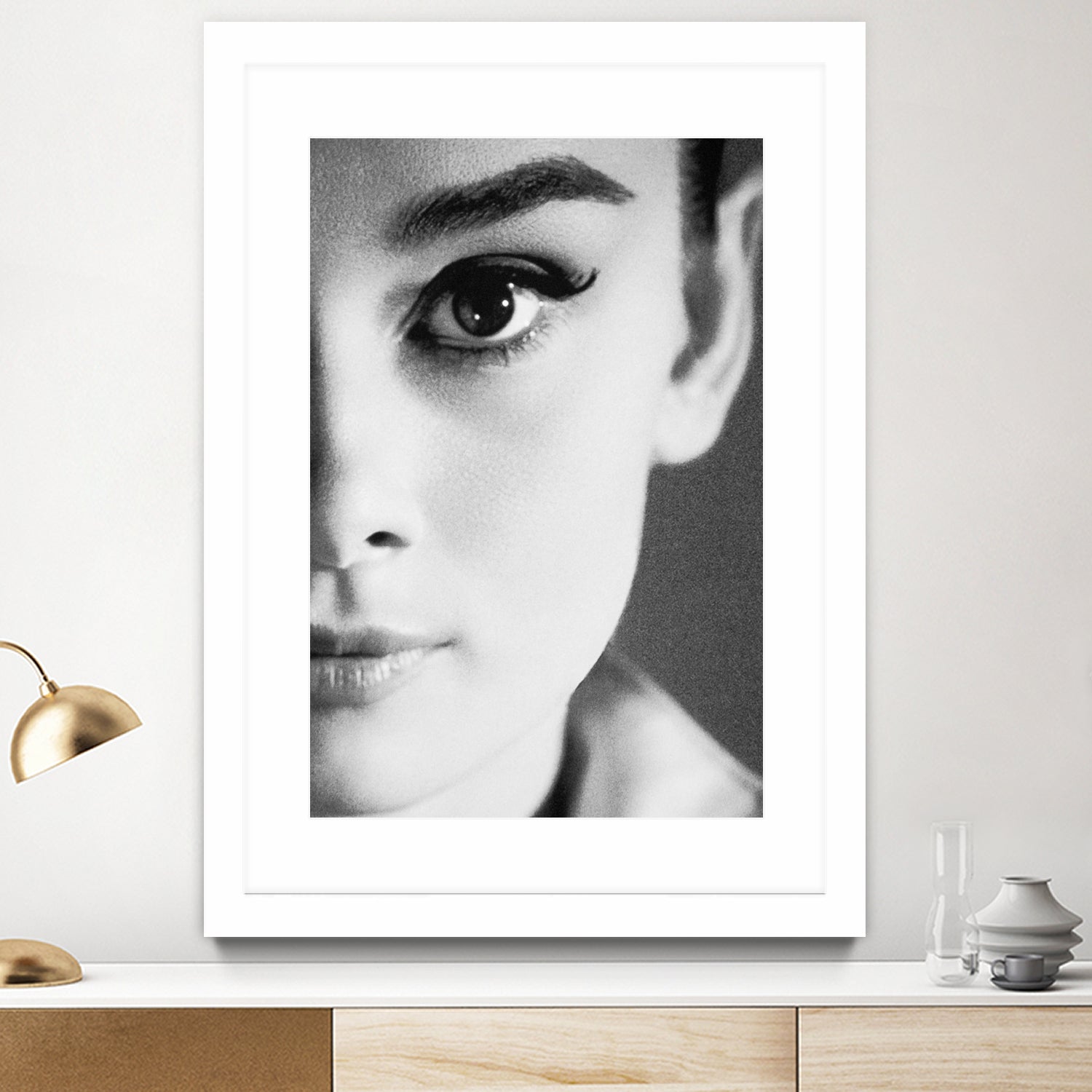 Audrey Hepburn by M Studio on GIANT ART - black and white photography