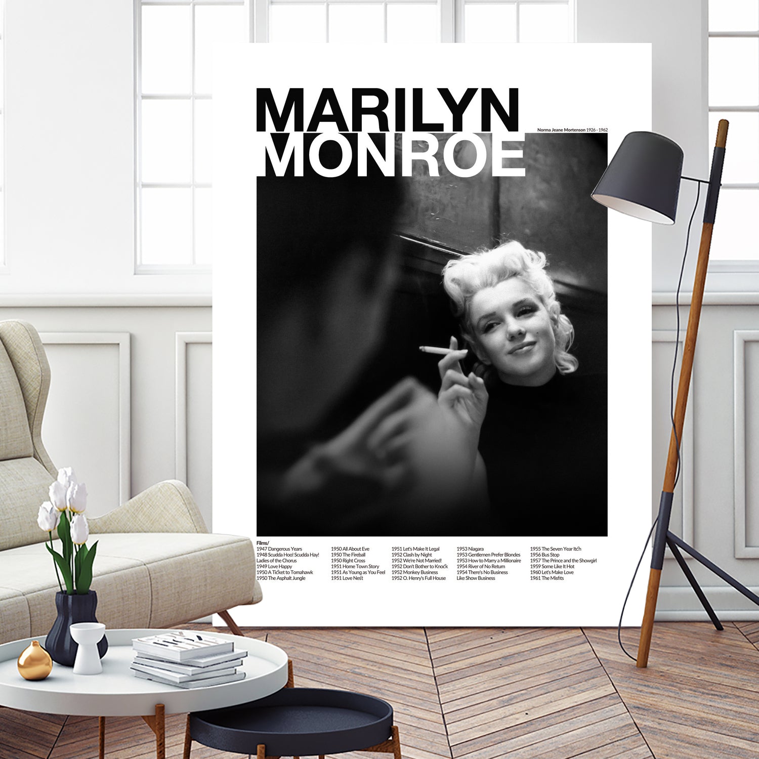 Marilyn Monroe by M Studio on GIANT ART - black and white photography