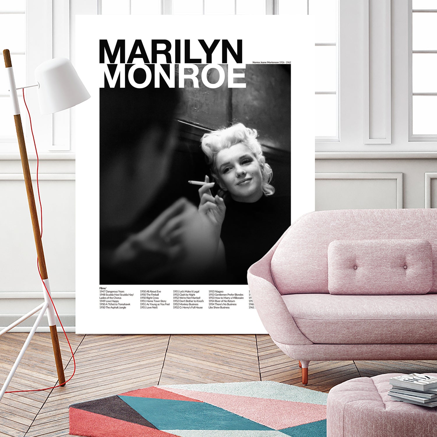 Marilyn Monroe by M Studio on GIANT ART - black and white photography