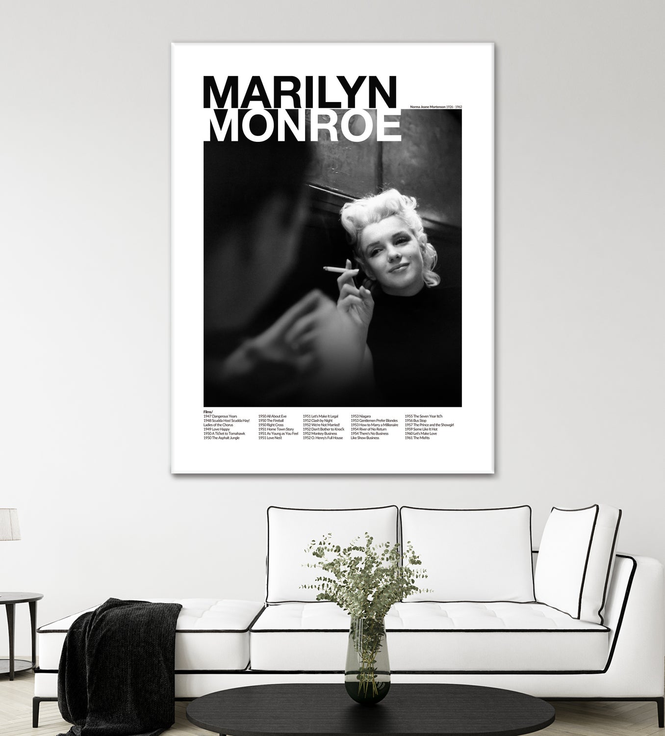 Marilyn Monroe by M Studio on GIANT ART - black and white photography