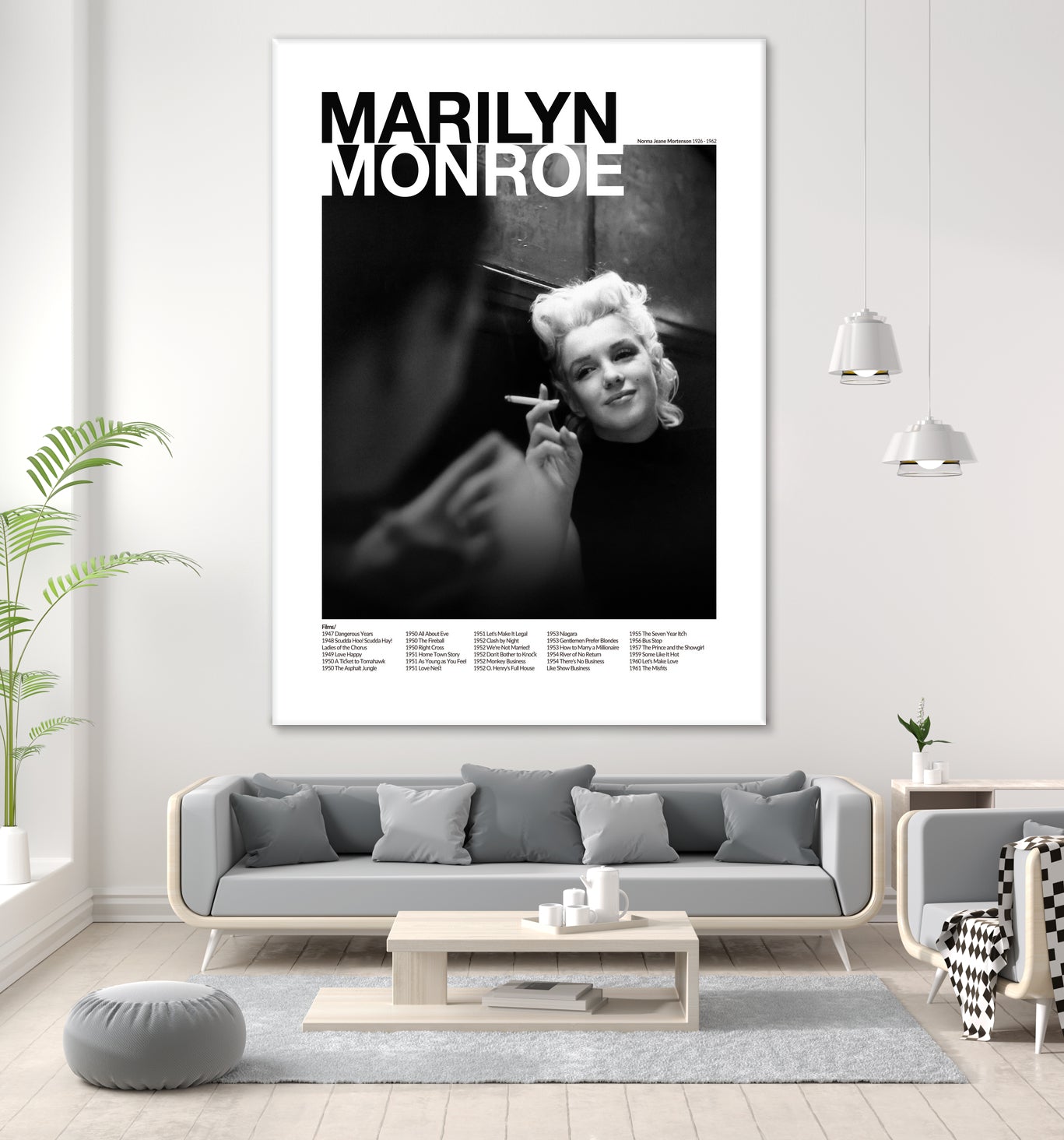 Marilyn Monroe by M Studio on GIANT ART - black and white photography