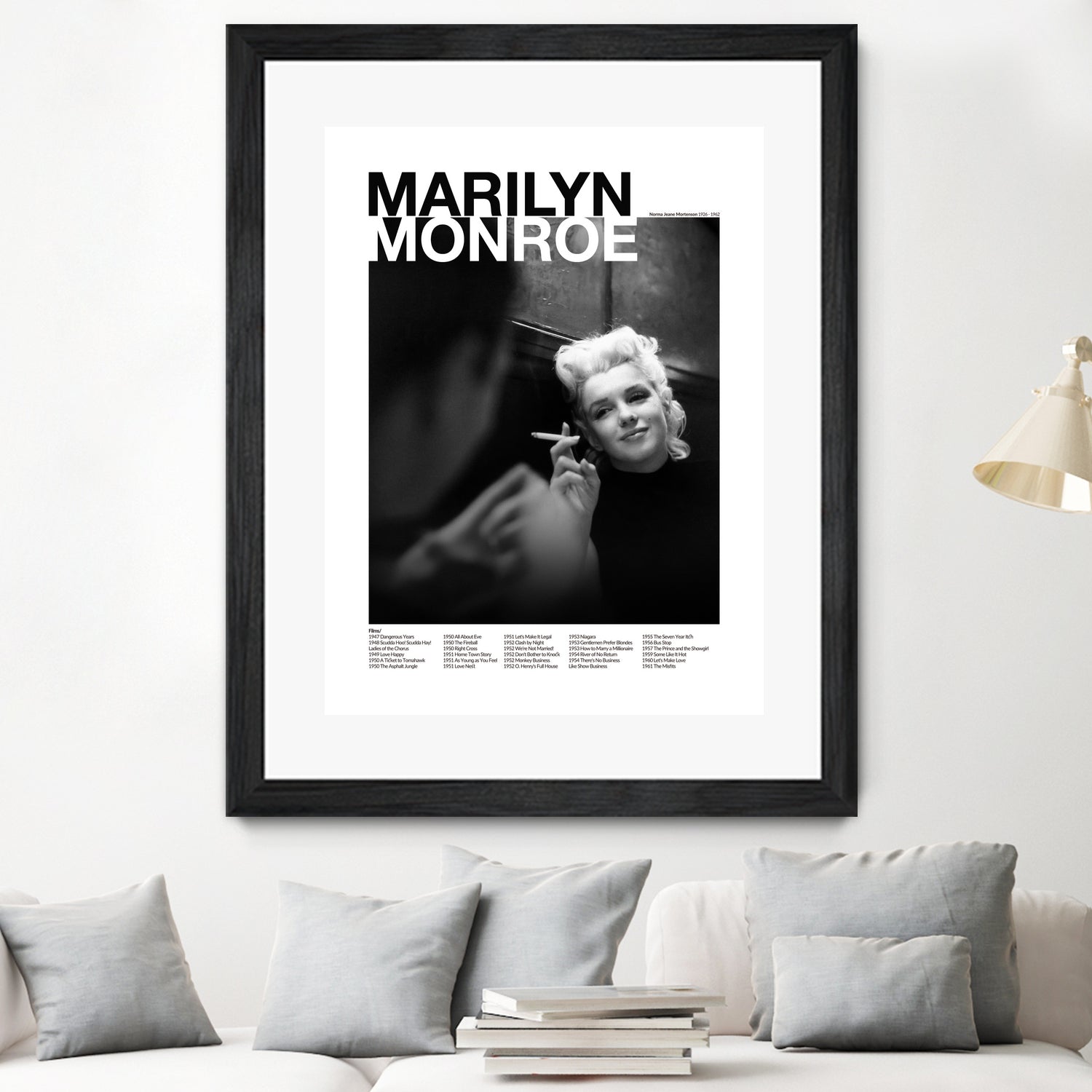 Marilyn Monroe by M Studio on GIANT ART - black and white photography