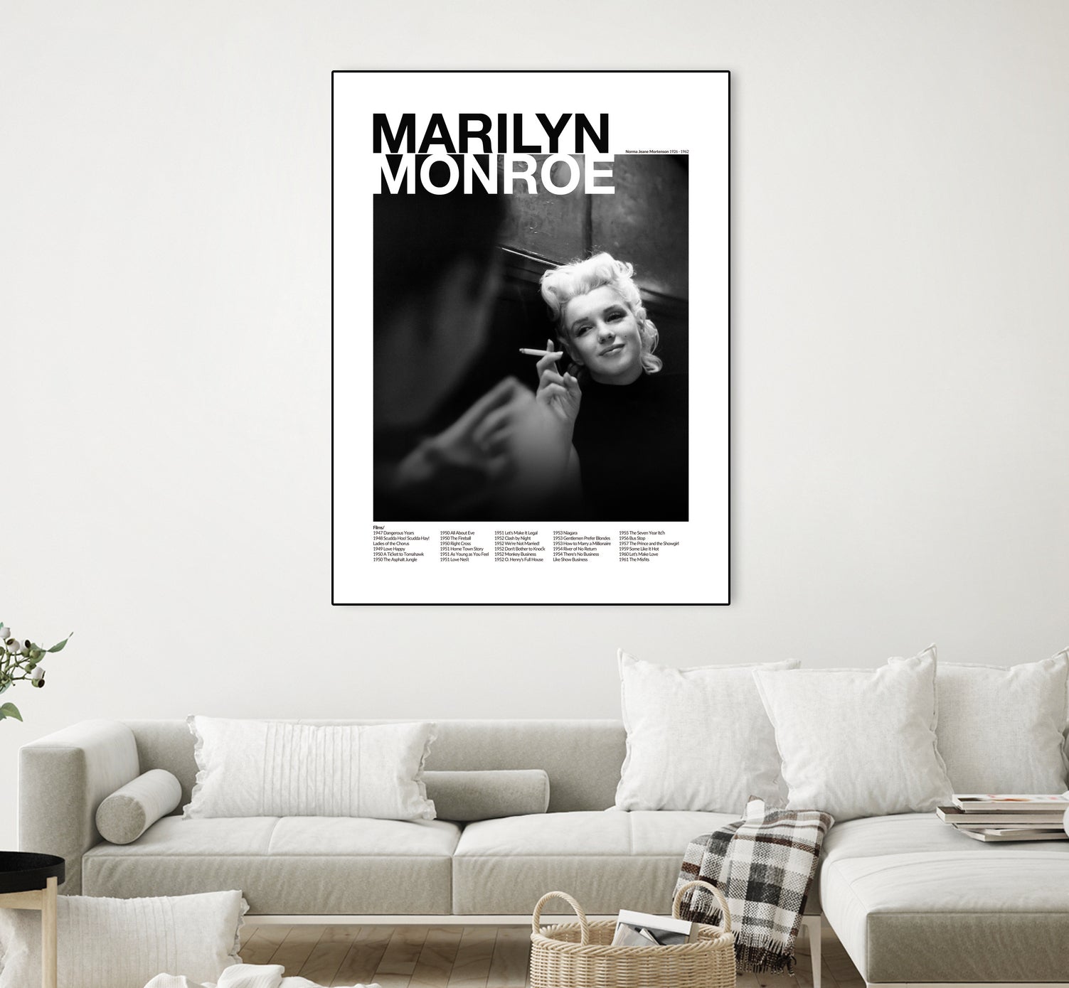 Marilyn Monroe by M Studio on GIANT ART - black and white photography