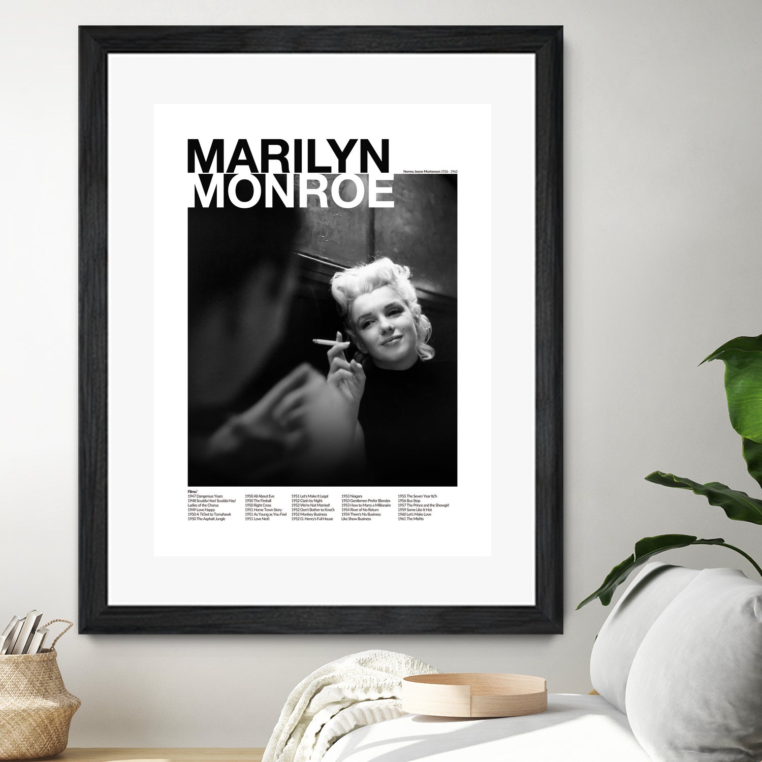 Marilyn Monroe by M Studio on GIANT ART - black and white photography