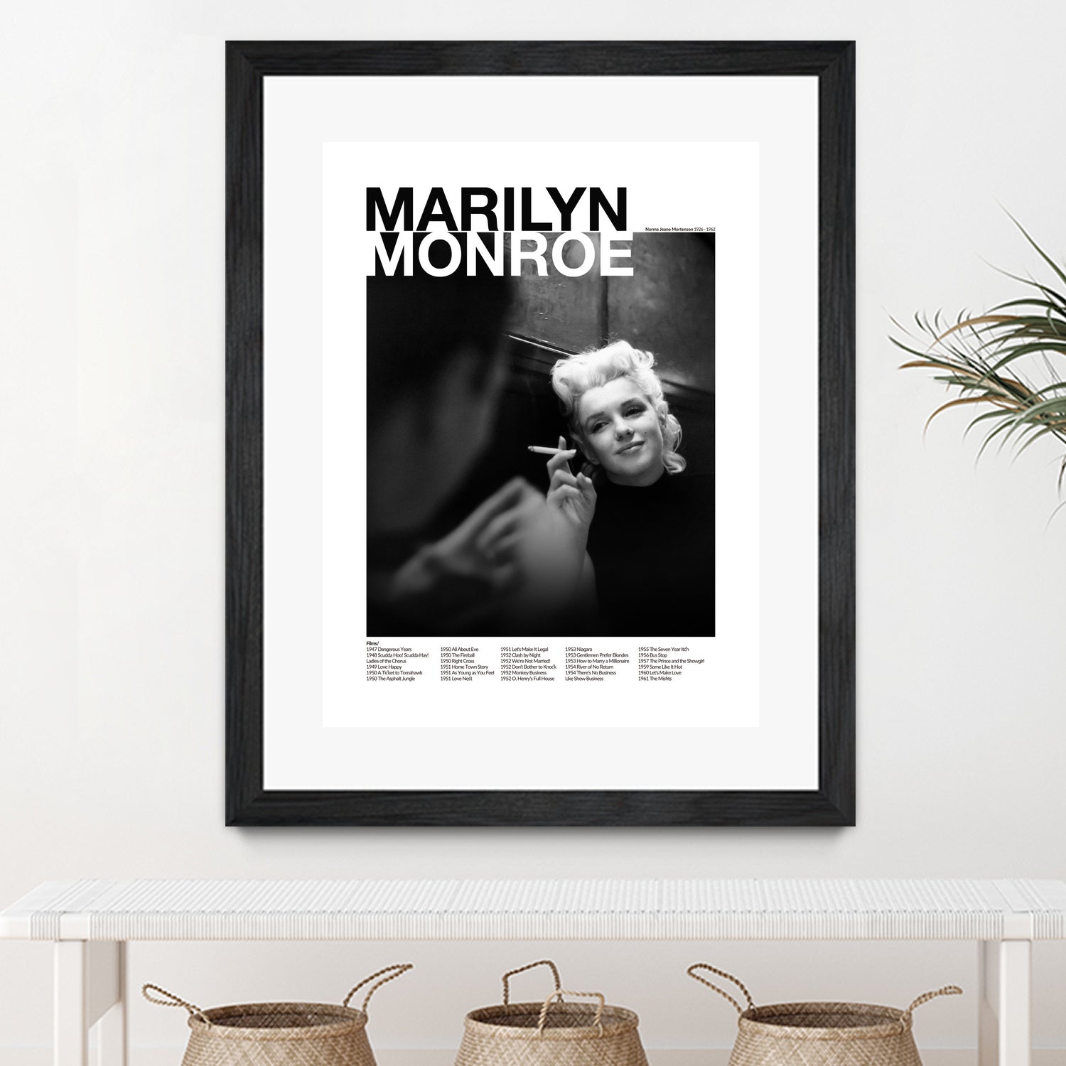 Marilyn Monroe by M Studio on GIANT ART - black and white photography
