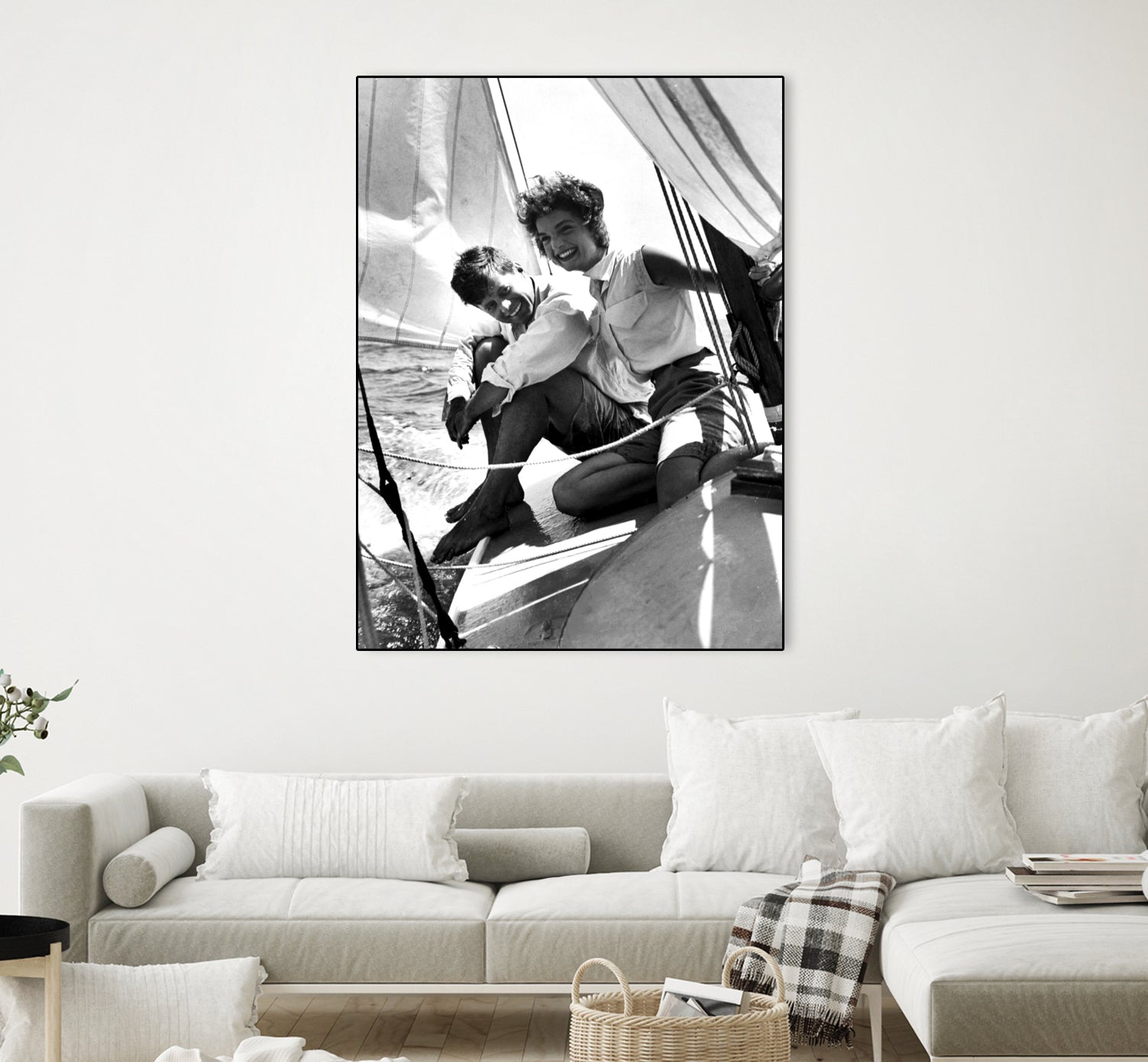 Jackie and Jack on a Boat by M Studio on GIANT ART - black and white photography
