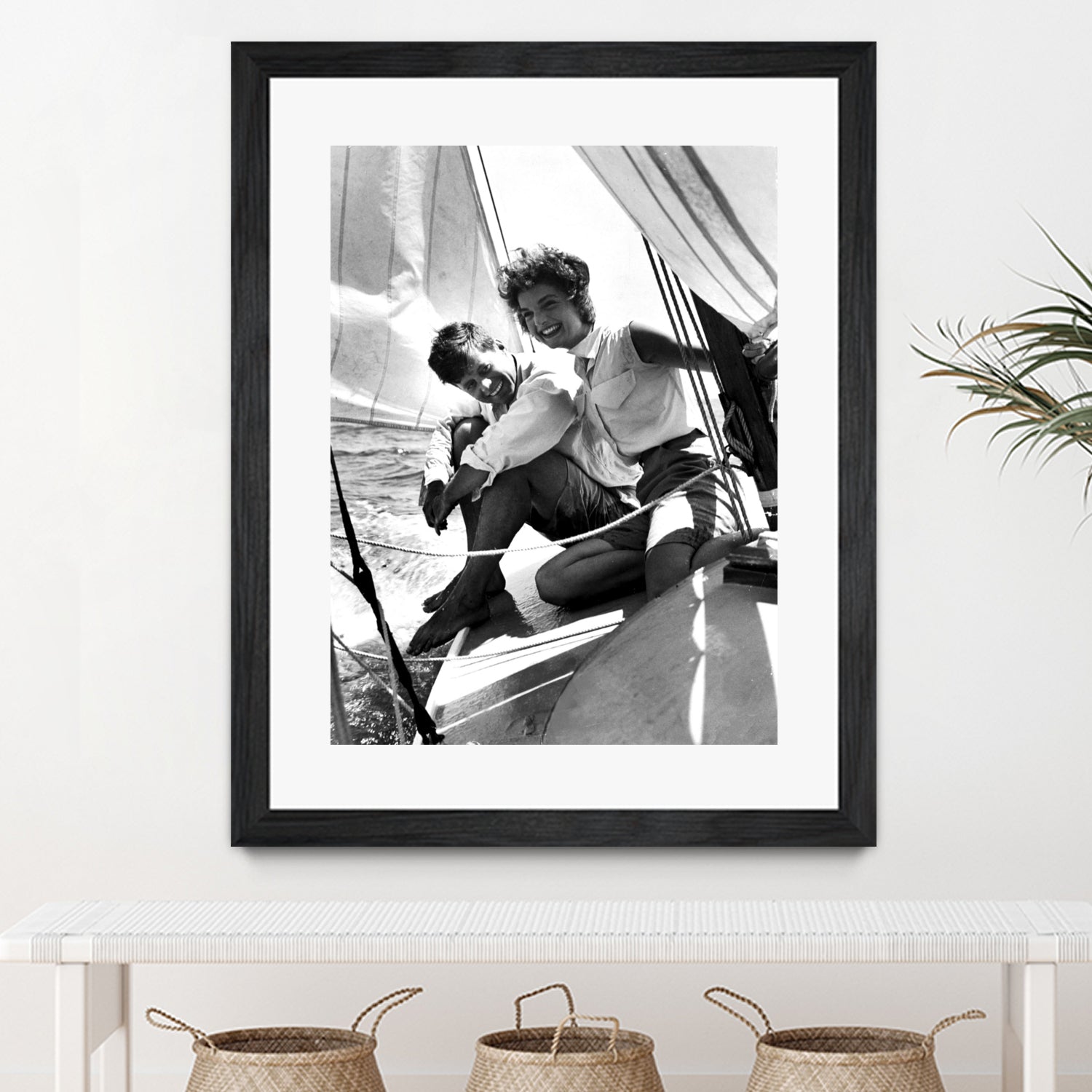 Jackie and Jack on a Boat by M Studio on GIANT ART - black and white photography