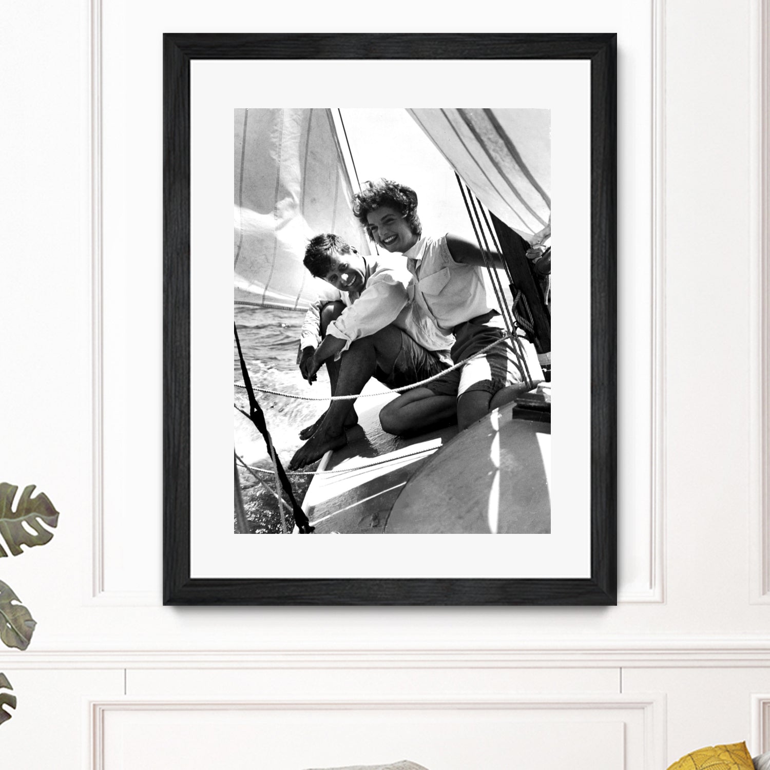 Jackie and Jack on a Boat by M Studio on GIANT ART - black and white photography