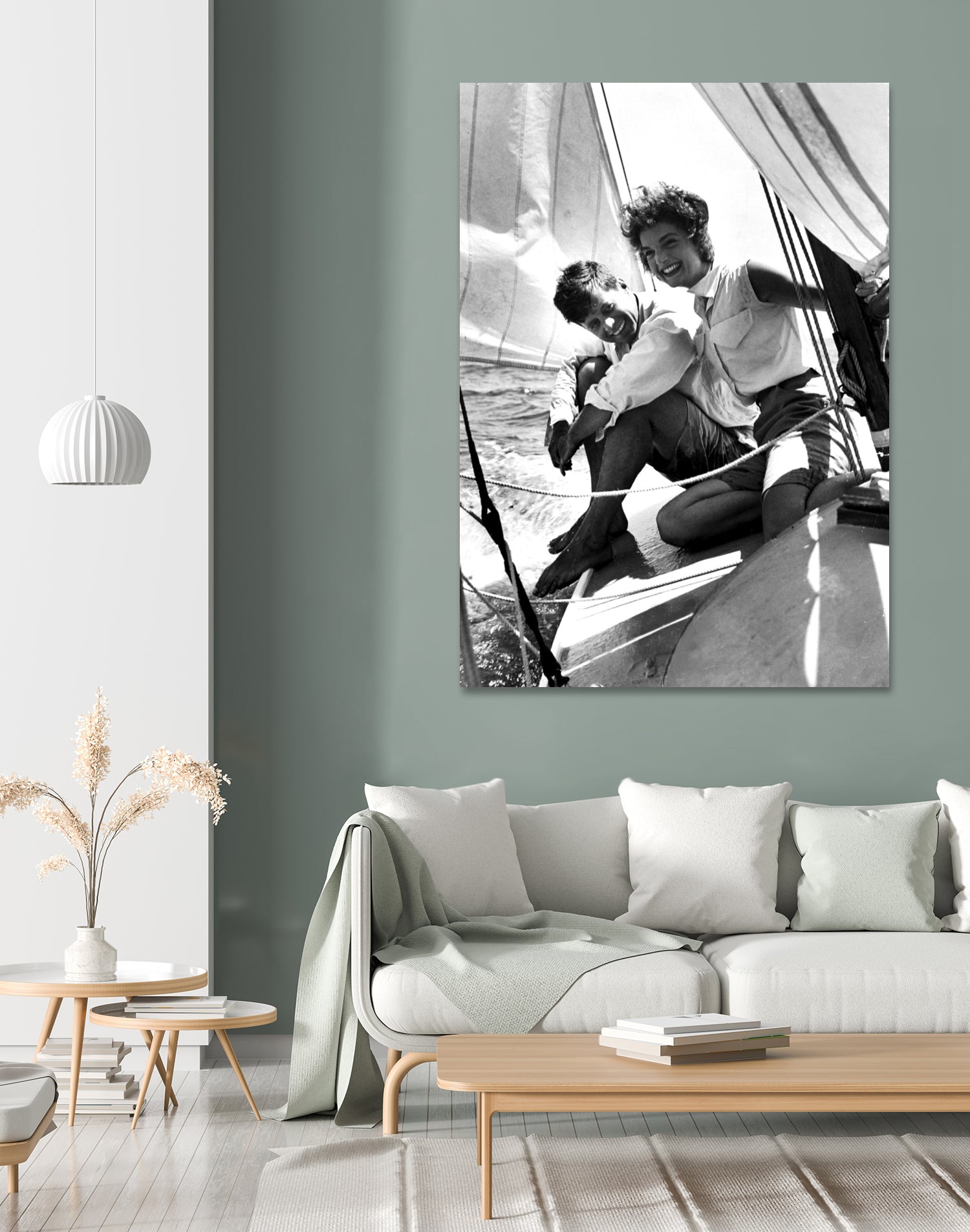 Jackie and Jack on a Boat by M Studio on GIANT ART - black and white photography