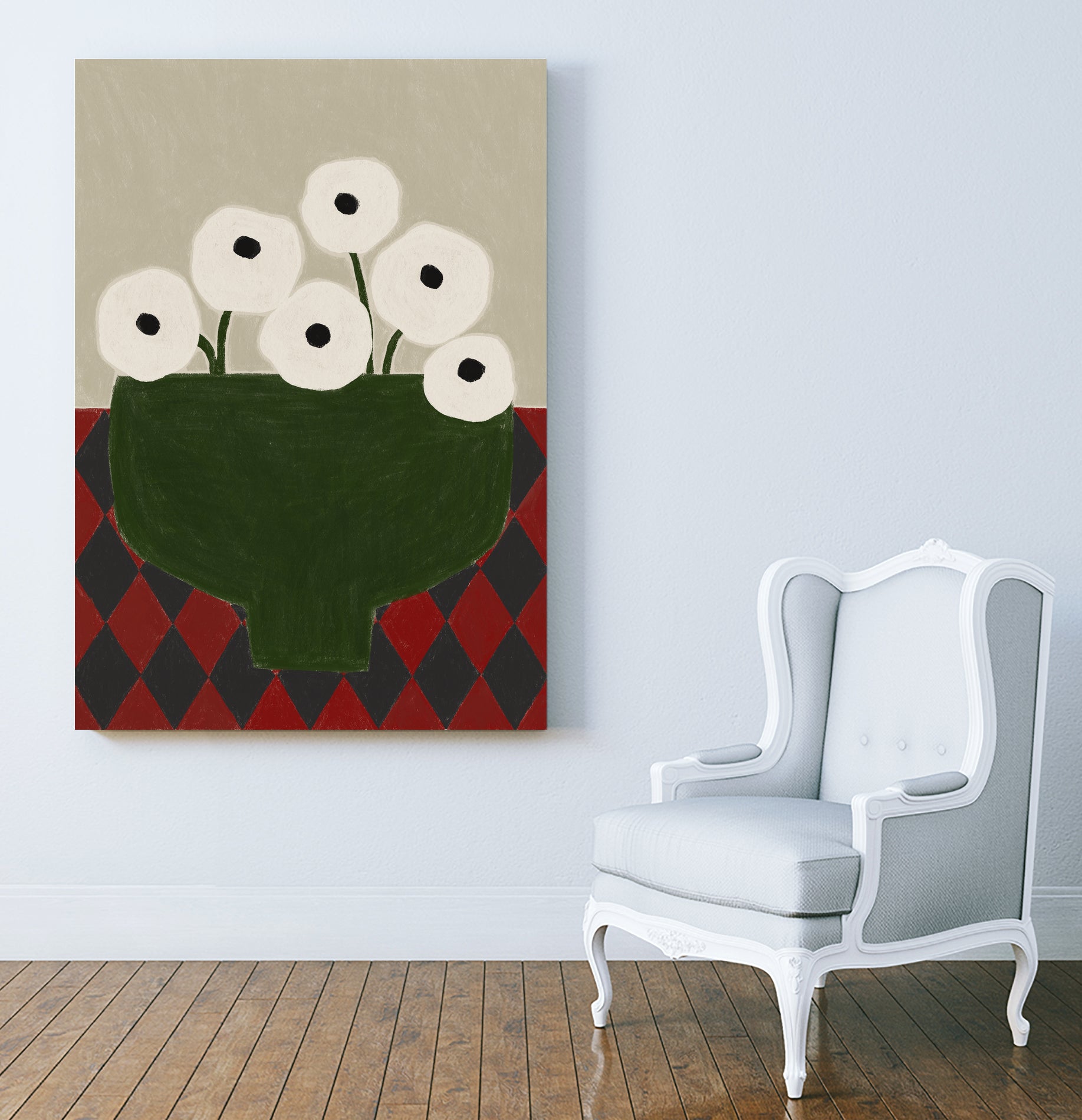 Flor by M Studio on GIANT ART - red botanical