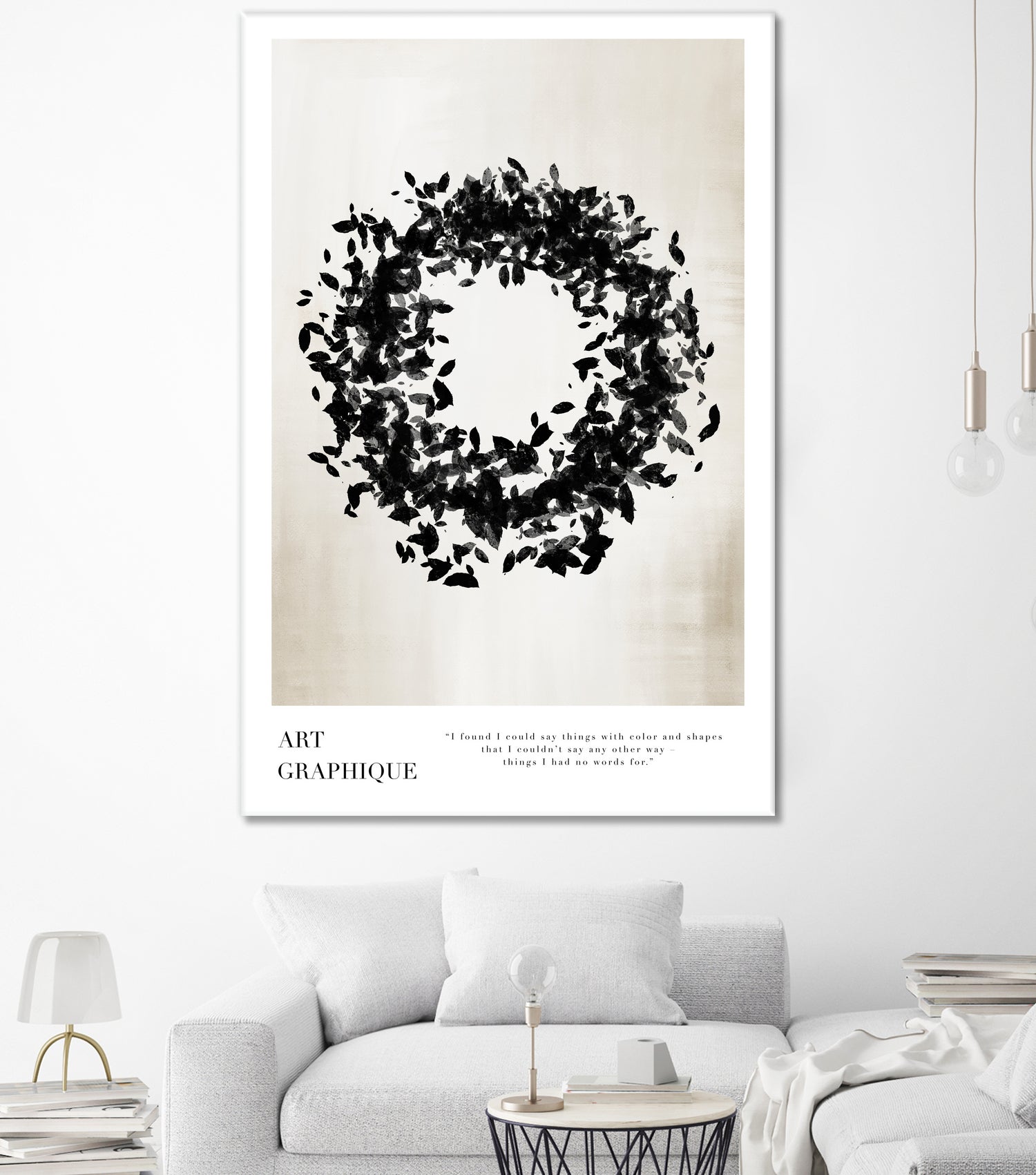 Organic Circle by M Studio on GIANT ART - beige