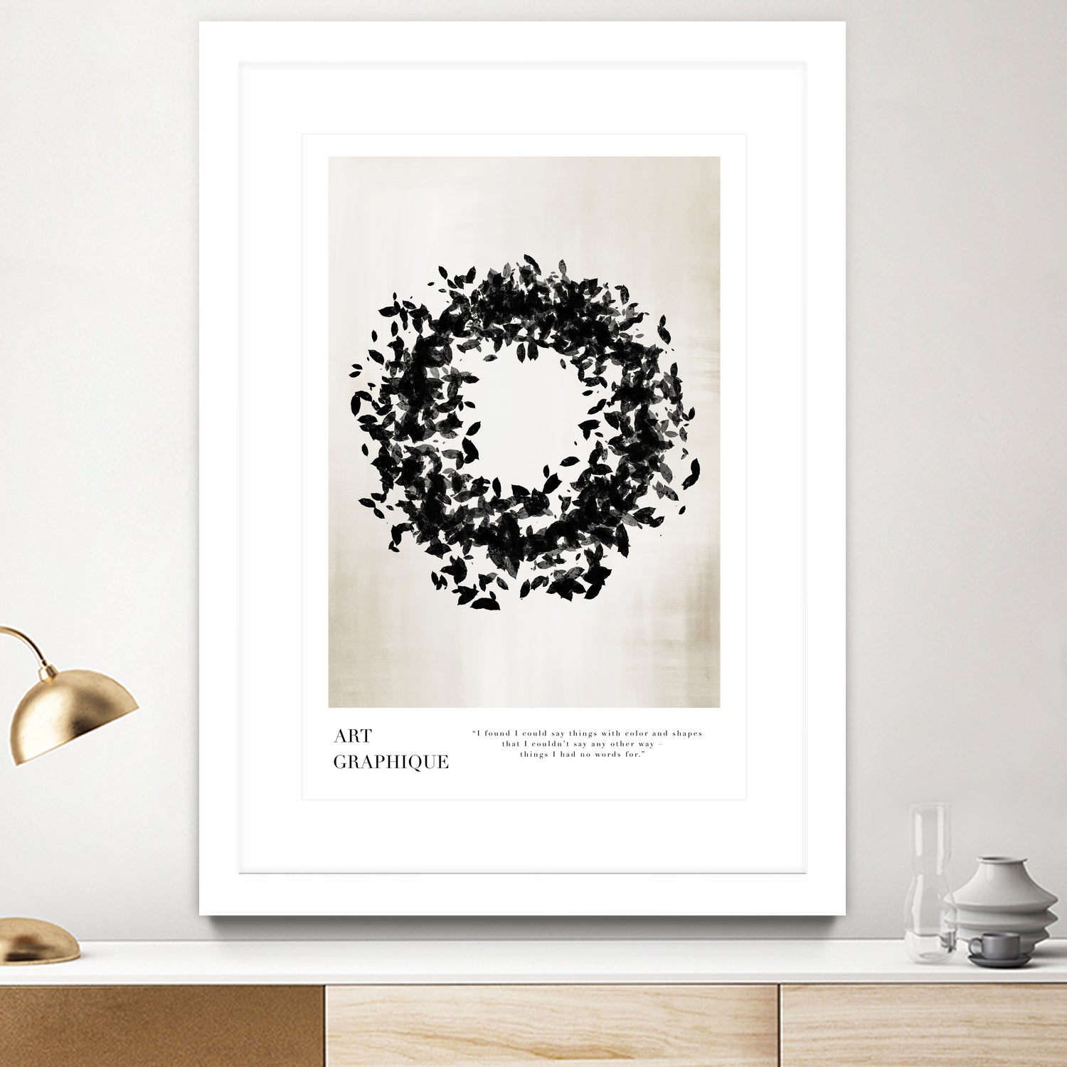 Organic Circle by M Studio on GIANT ART - beige