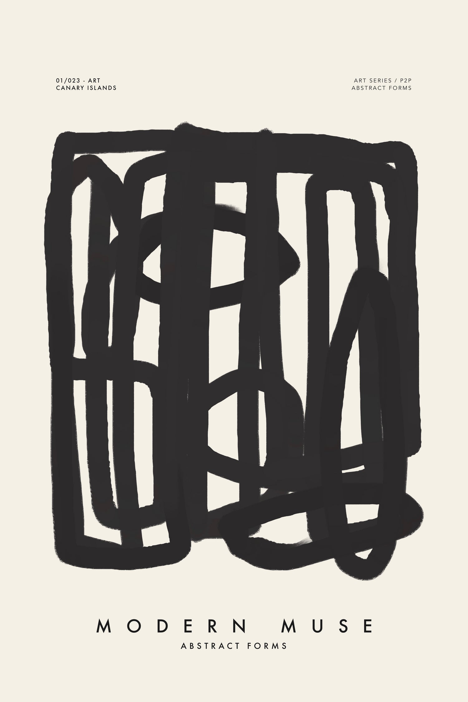 Modern Muse by M Studio on GIANT ART - beige mid century