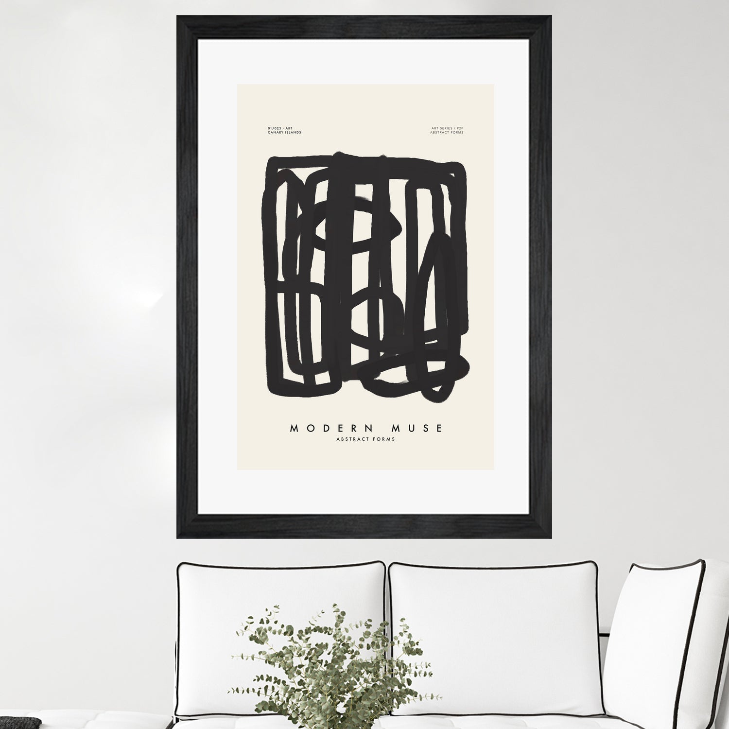 Modern Muse by M Studio on GIANT ART - beige mid century