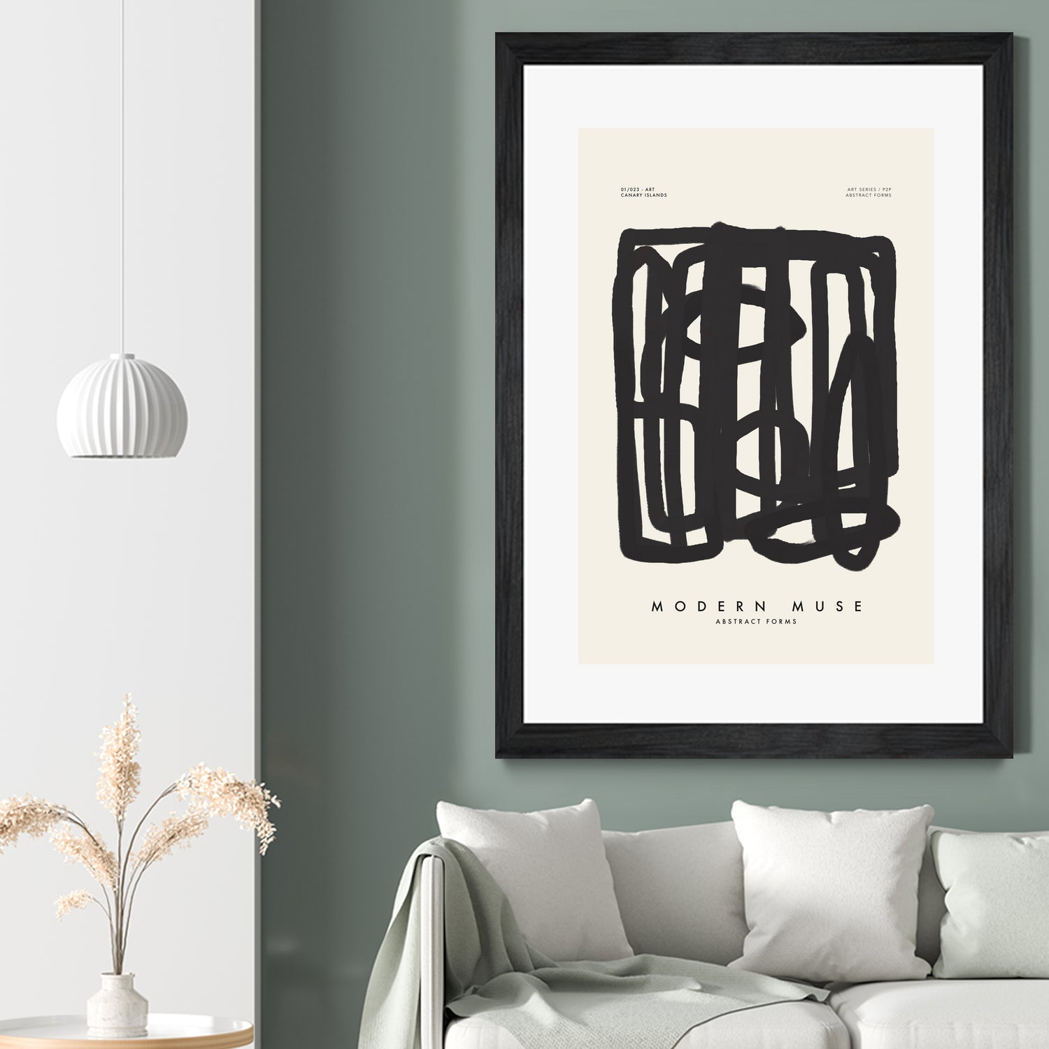 Modern Muse by M Studio on GIANT ART - beige mid century