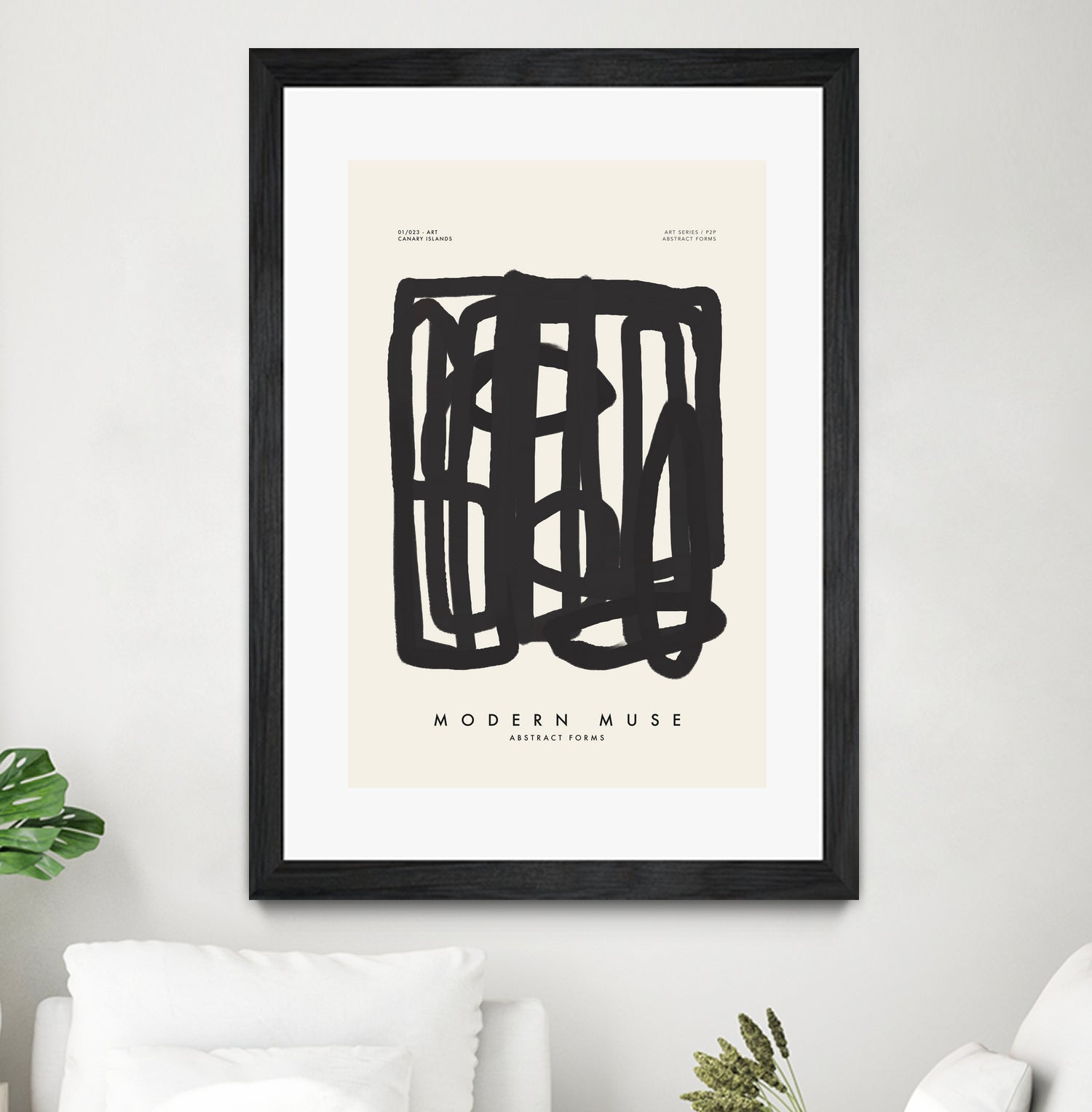 Modern Muse by M Studio on GIANT ART - beige mid century