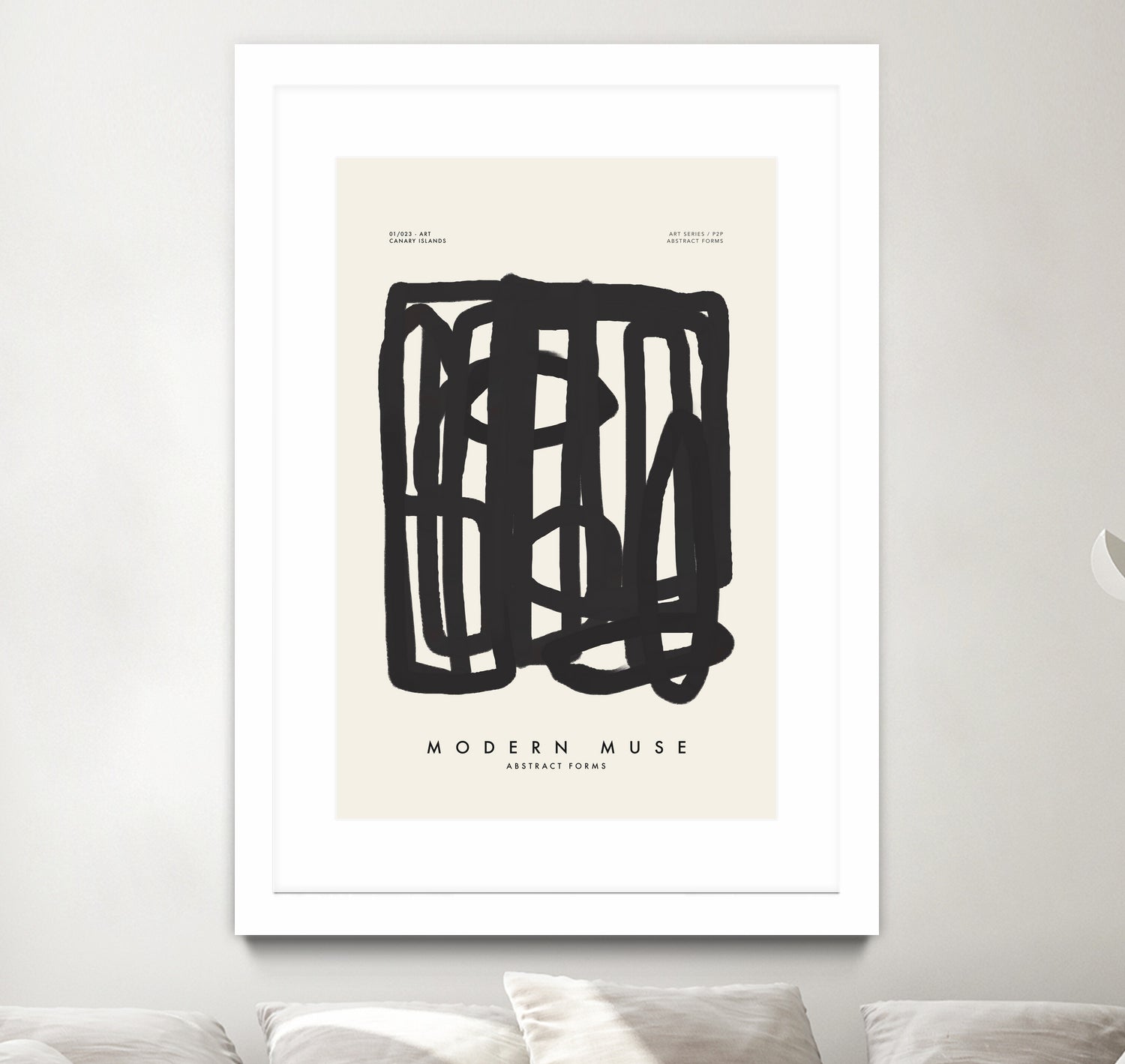 Modern Muse by M Studio on GIANT ART - beige mid century