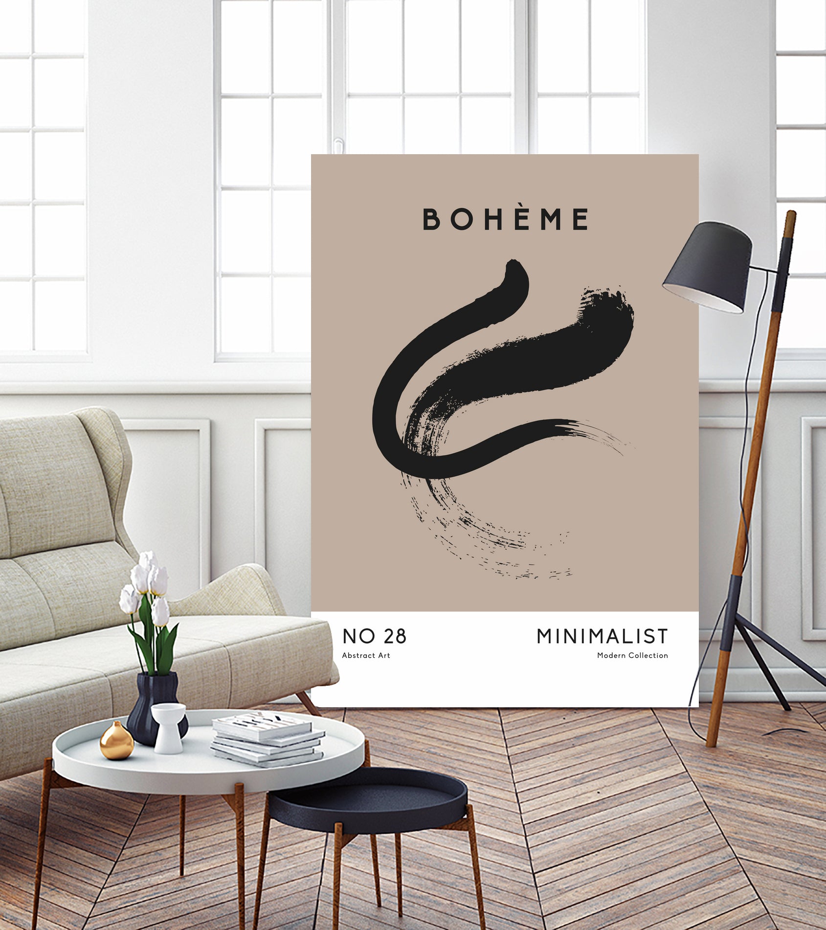 Esprit Bohème by M Studio on GIANT ART - beige minimalist