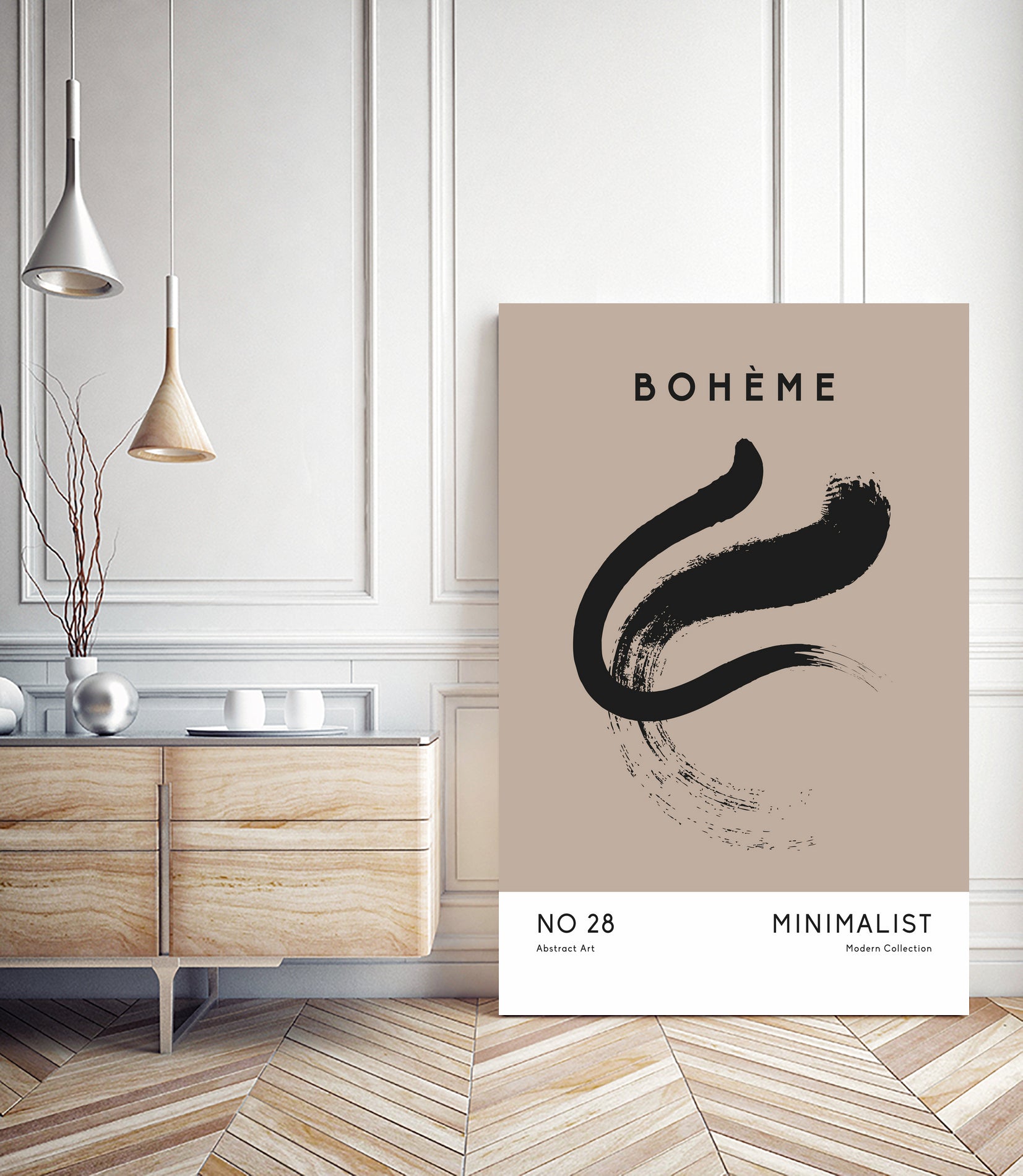 Esprit Bohème by M Studio on GIANT ART - beige minimalist