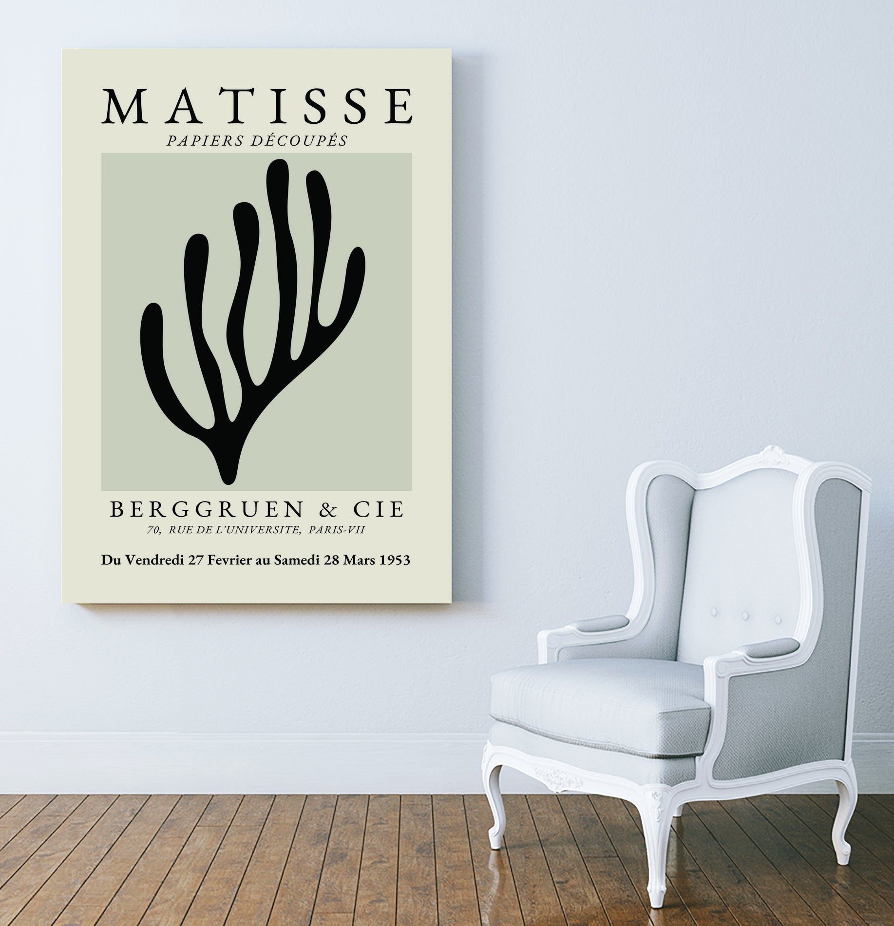 Le corail by M Studio on GIANT ART - beige botanique