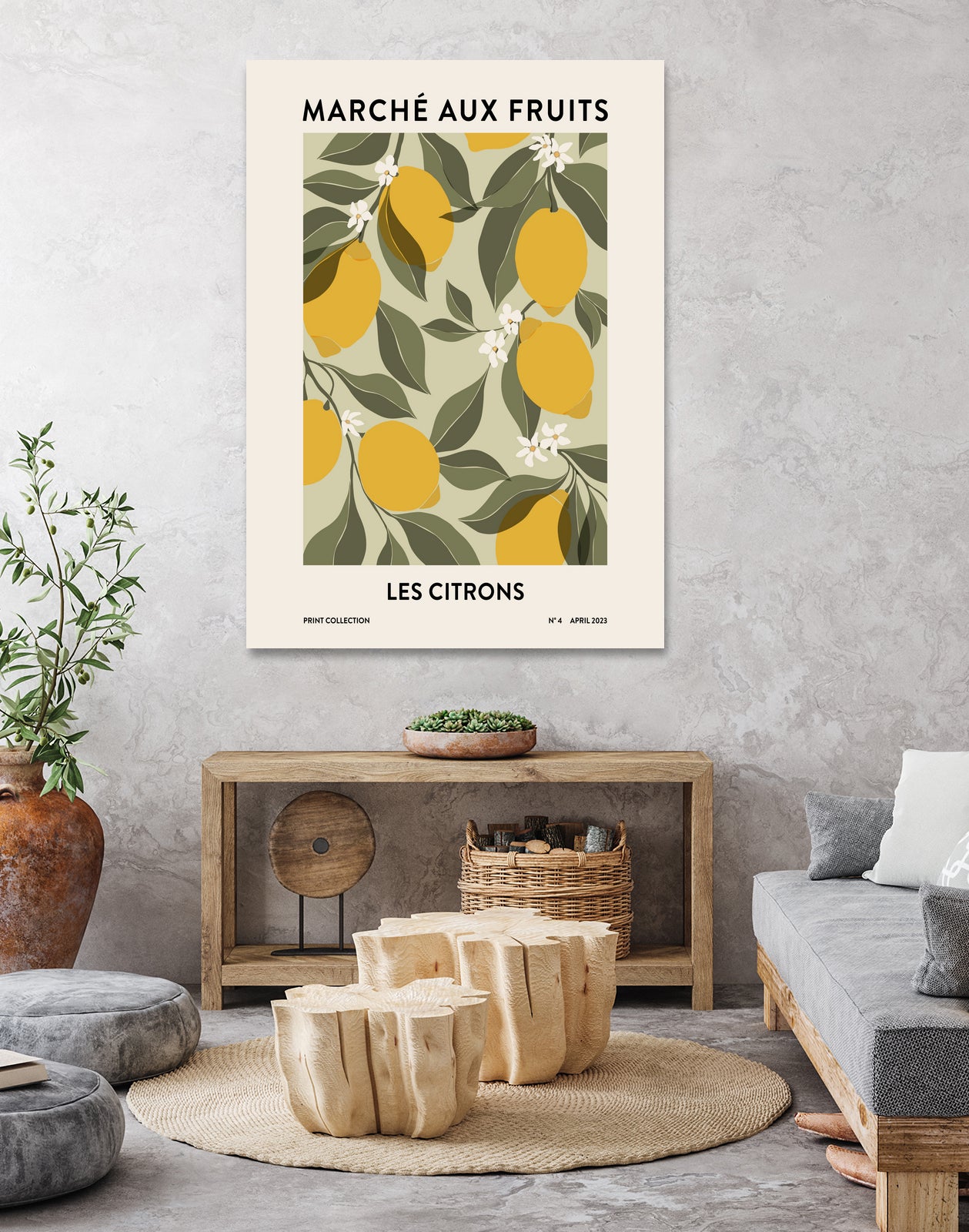 Les agrumes by M Studio on GIANT ART - green illustration lemon