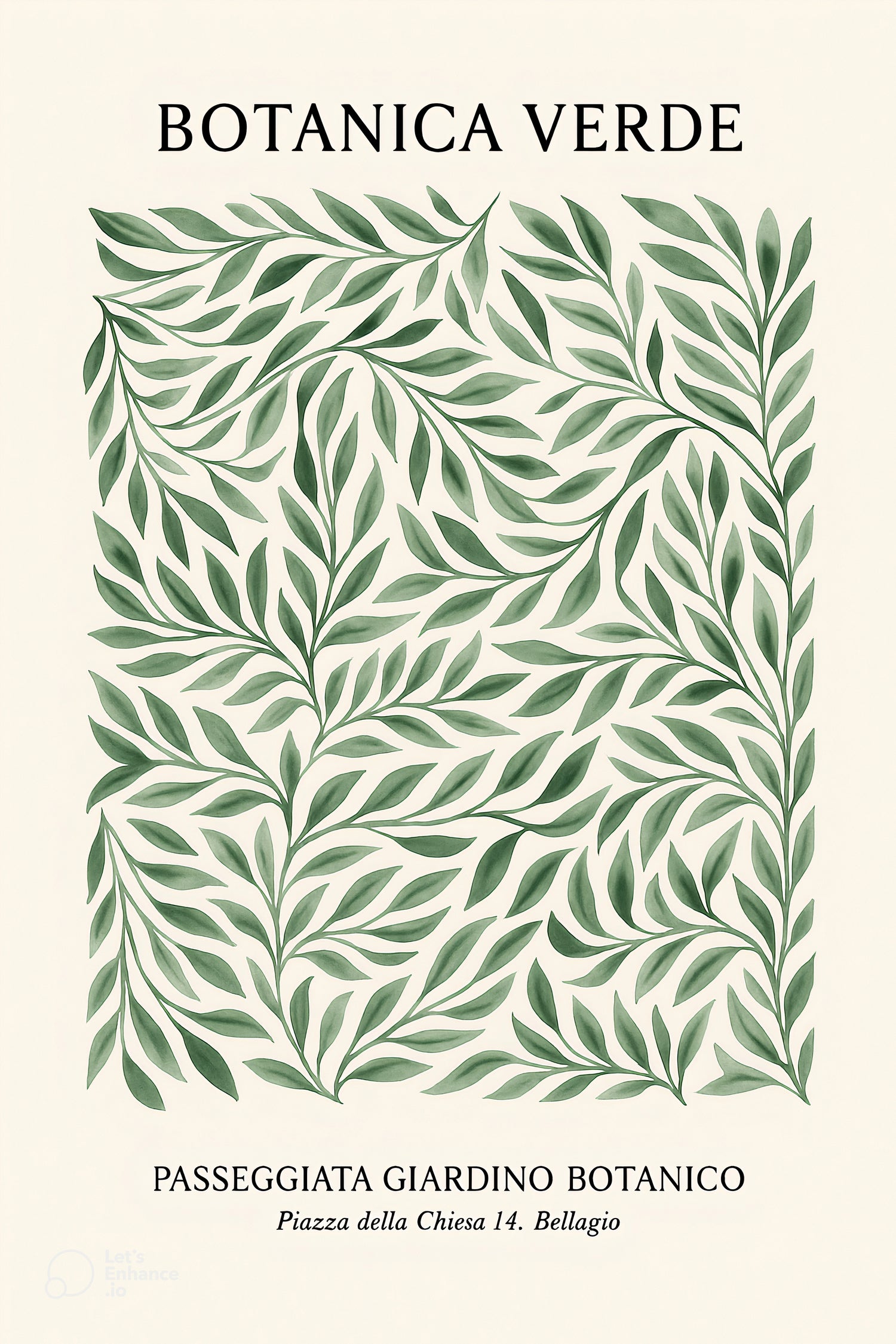 Botanica Verde by M Studio on GIANT ART - green botanical framed canvas